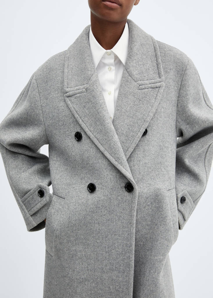 Oversize wool coat — Grey