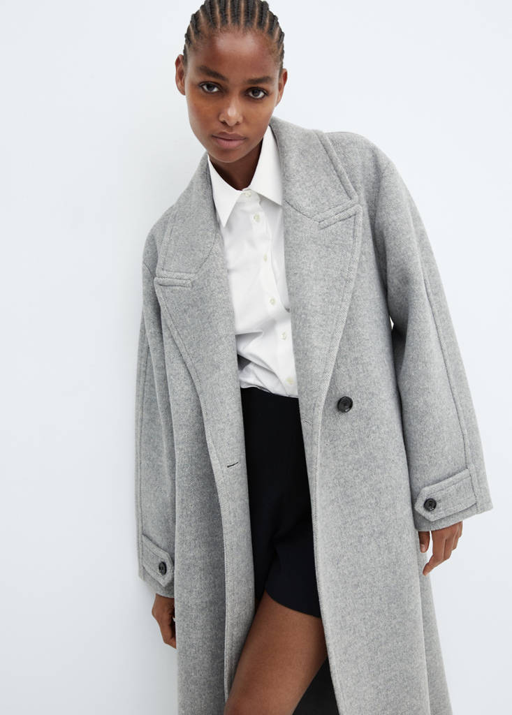 Oversize wool coat — Grey