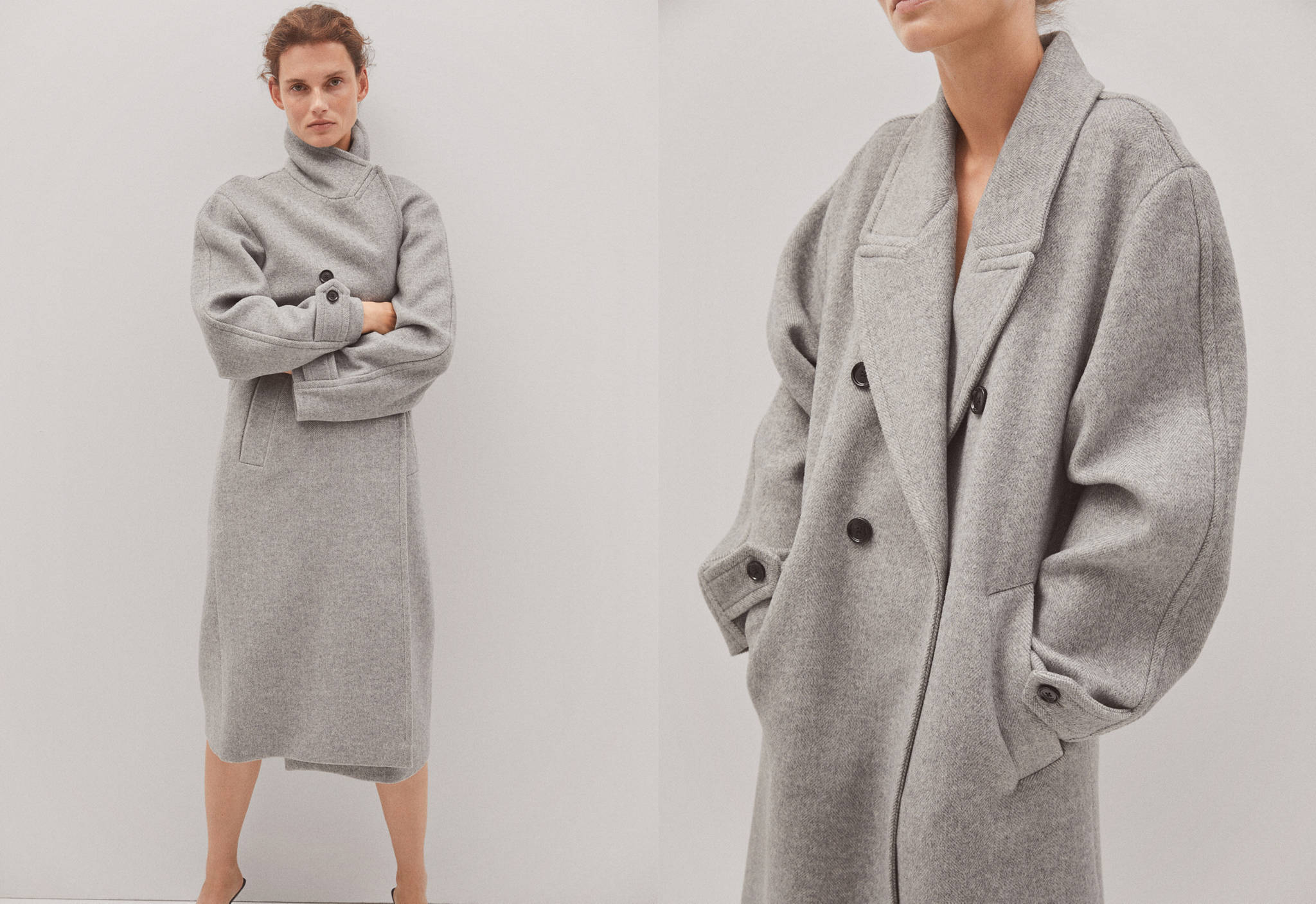 Oversize wool coat - Women | MANGO USA