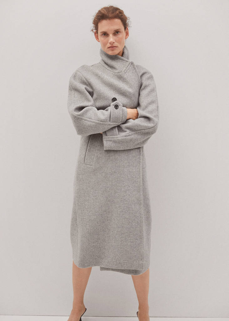 Oversize wool coat — Grey