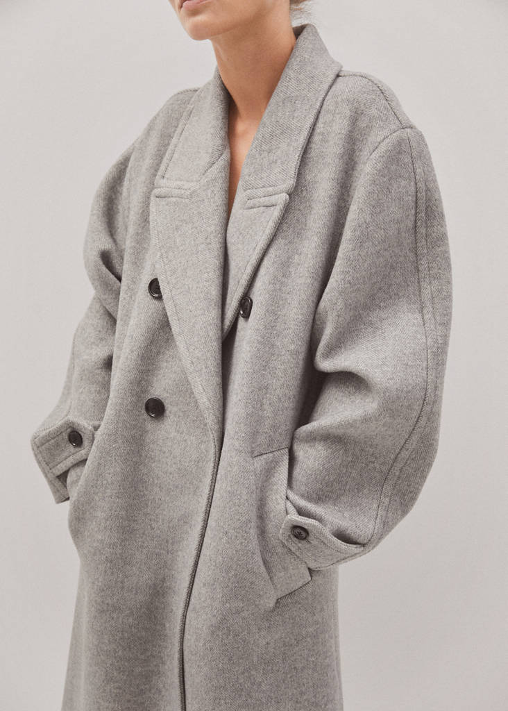 Oversize wool coat — Grey