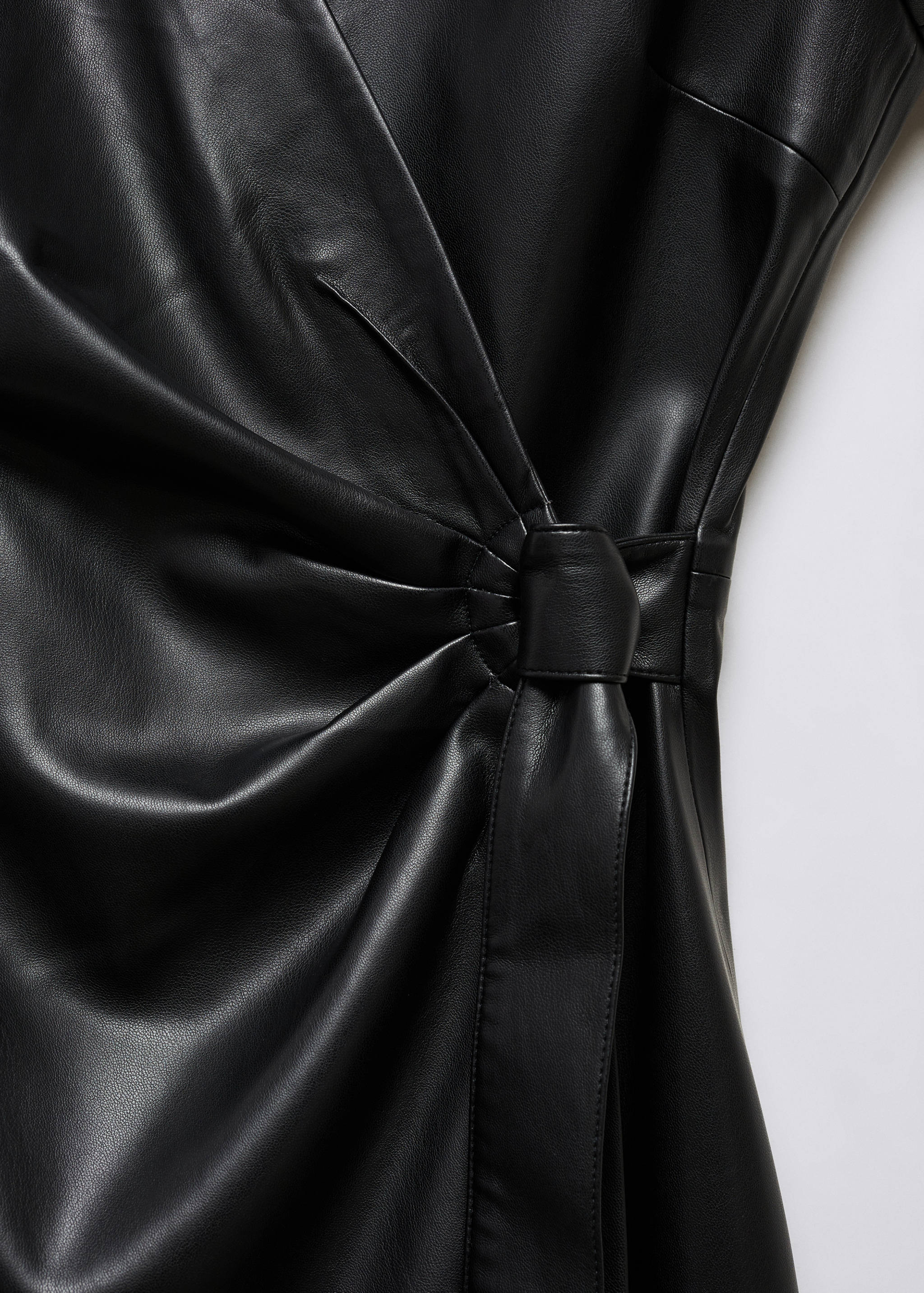 Faux-leather wrap dress - Details of the article 8