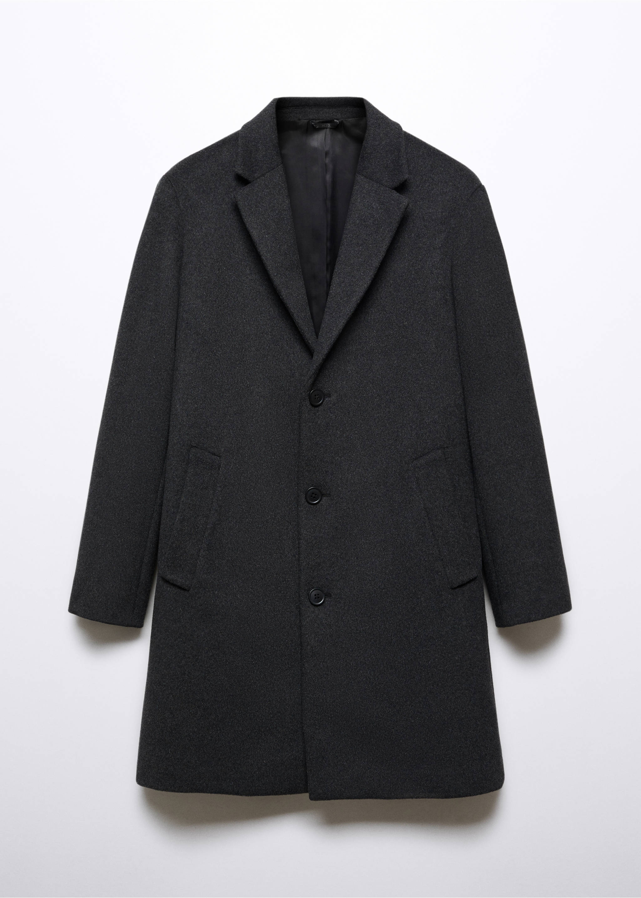 Manteau laine recyclée - Article sans modèle, Gris. Ref: 57077702-00.