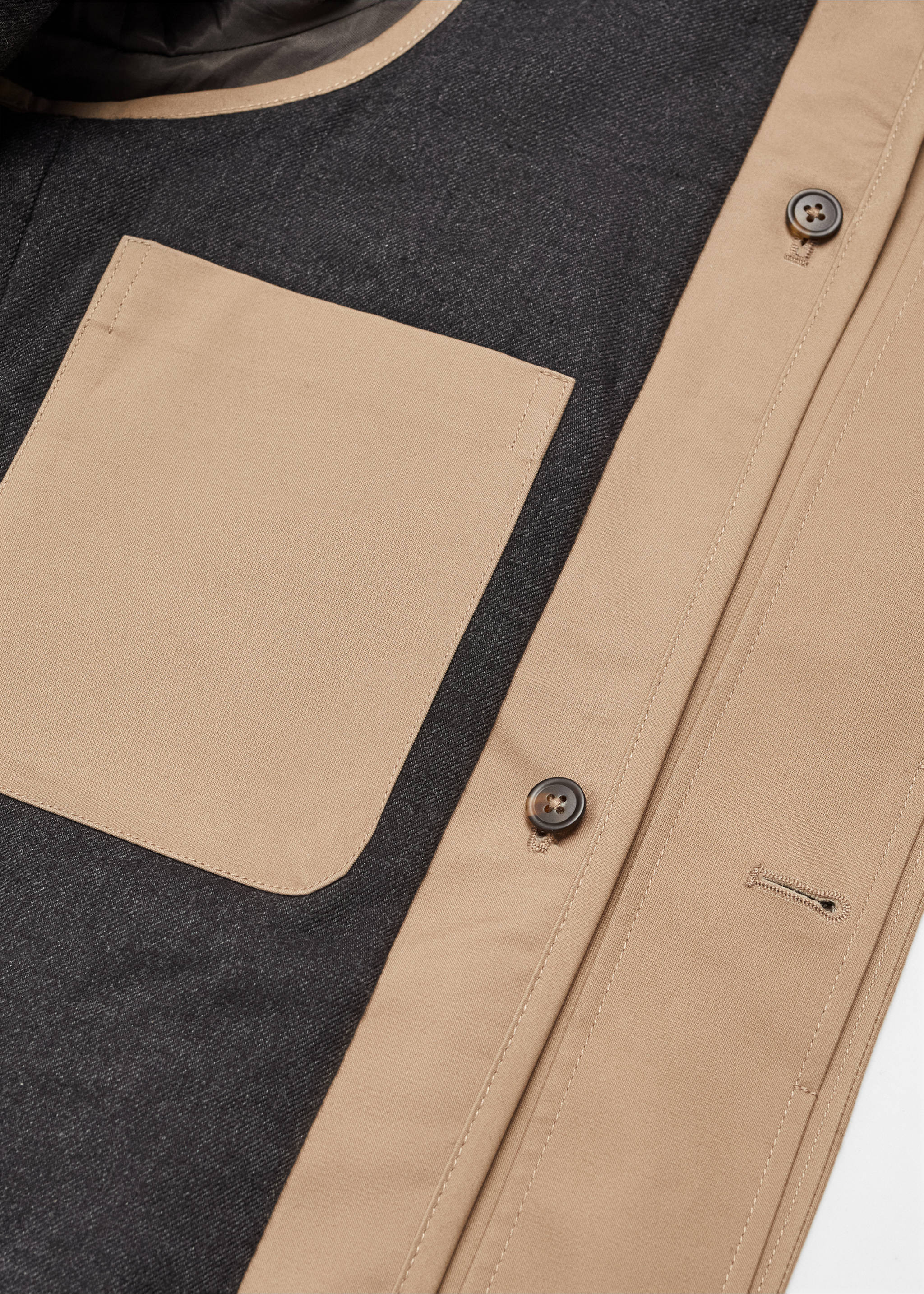 Trench acolchado water repellent - Detalle del artículo 0, Marrón medio. Ref: 57077703-00.