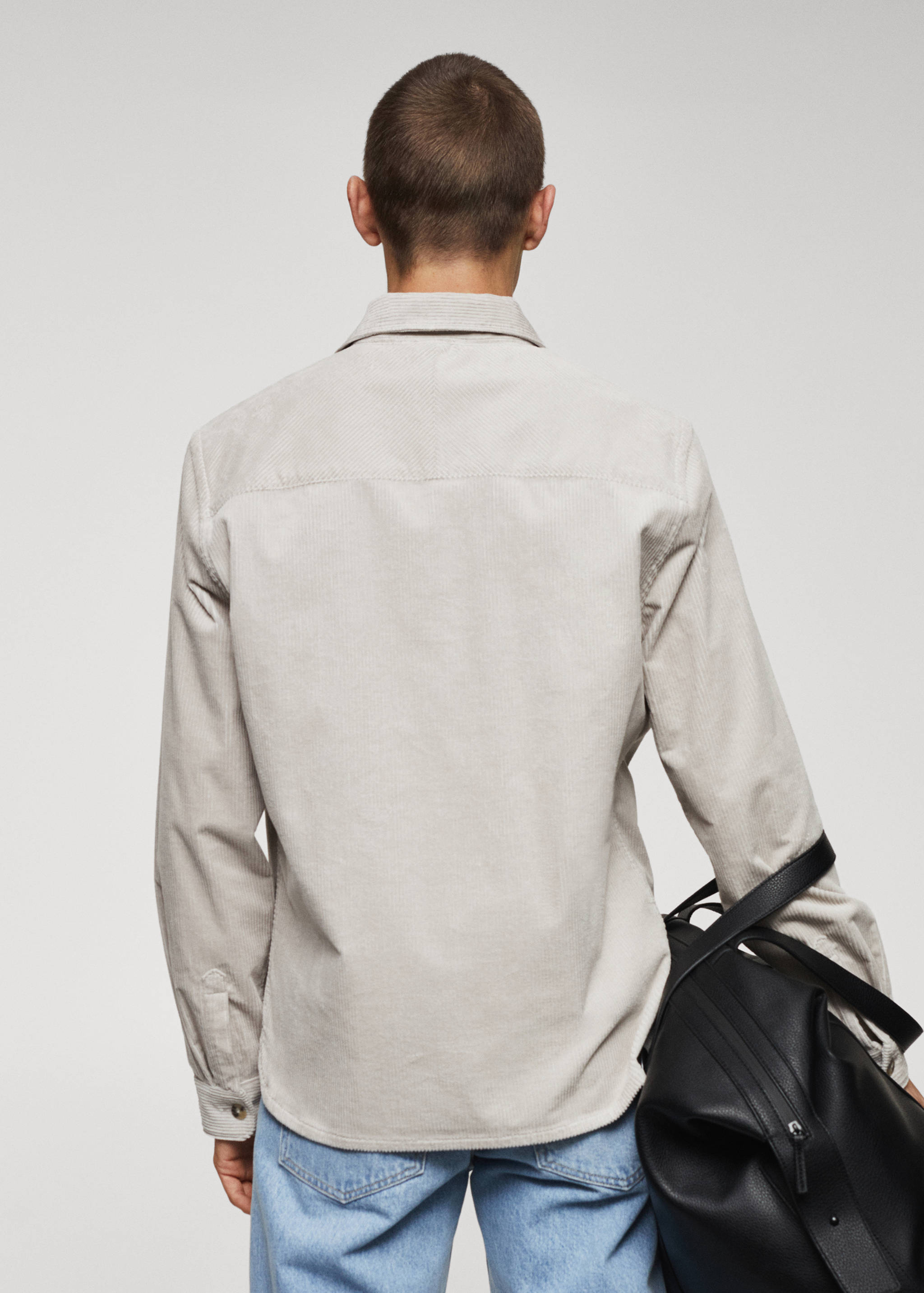 Corduroy pockets overshirt - Reverse of the article