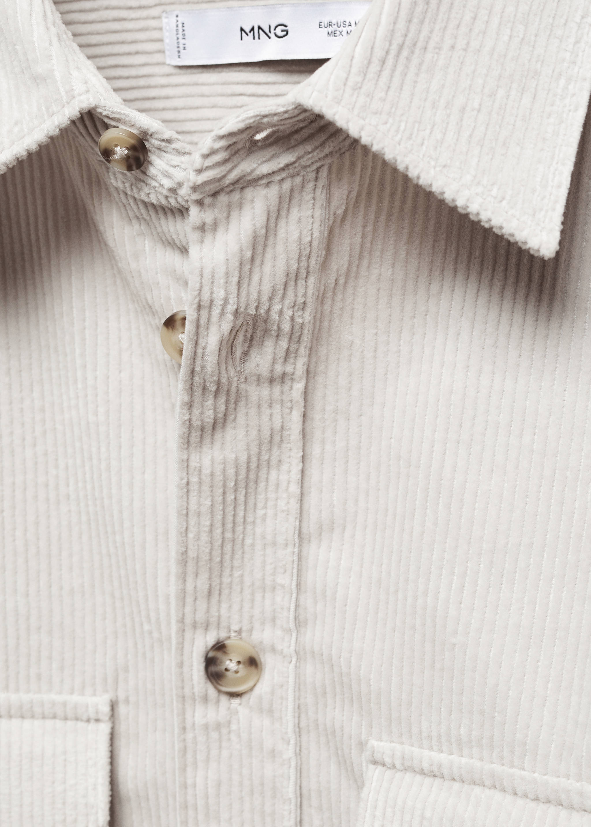 Corduroy pockets overshirt - Details of the article 8