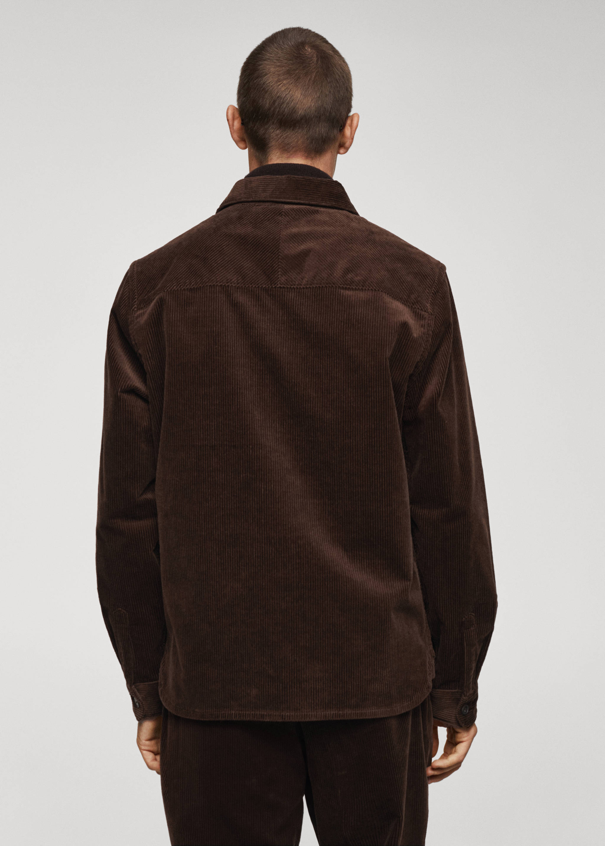 Corduroy pockets overshirt - Reverse of the article