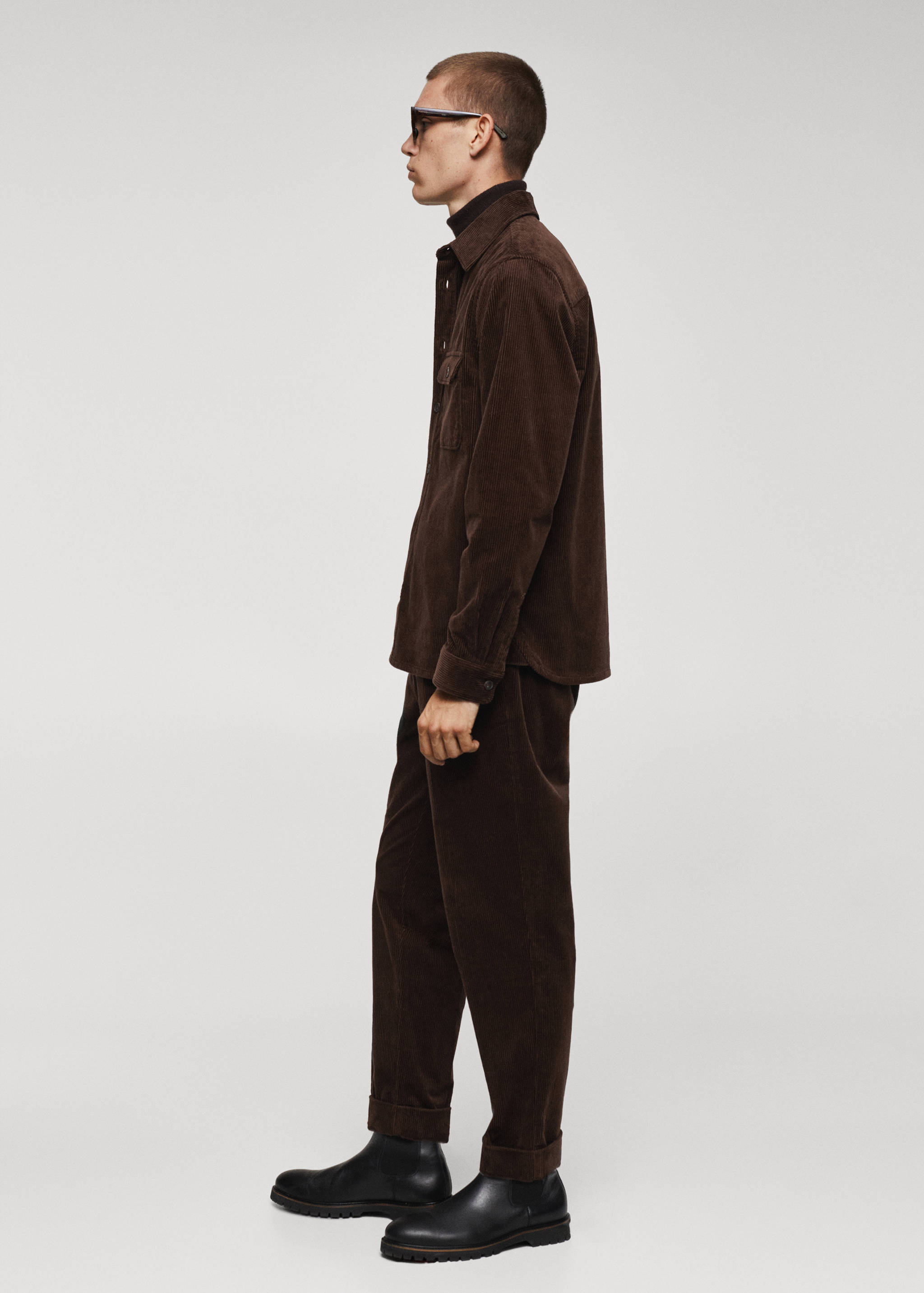 Corduroy pockets overshirt - Details of the article 2