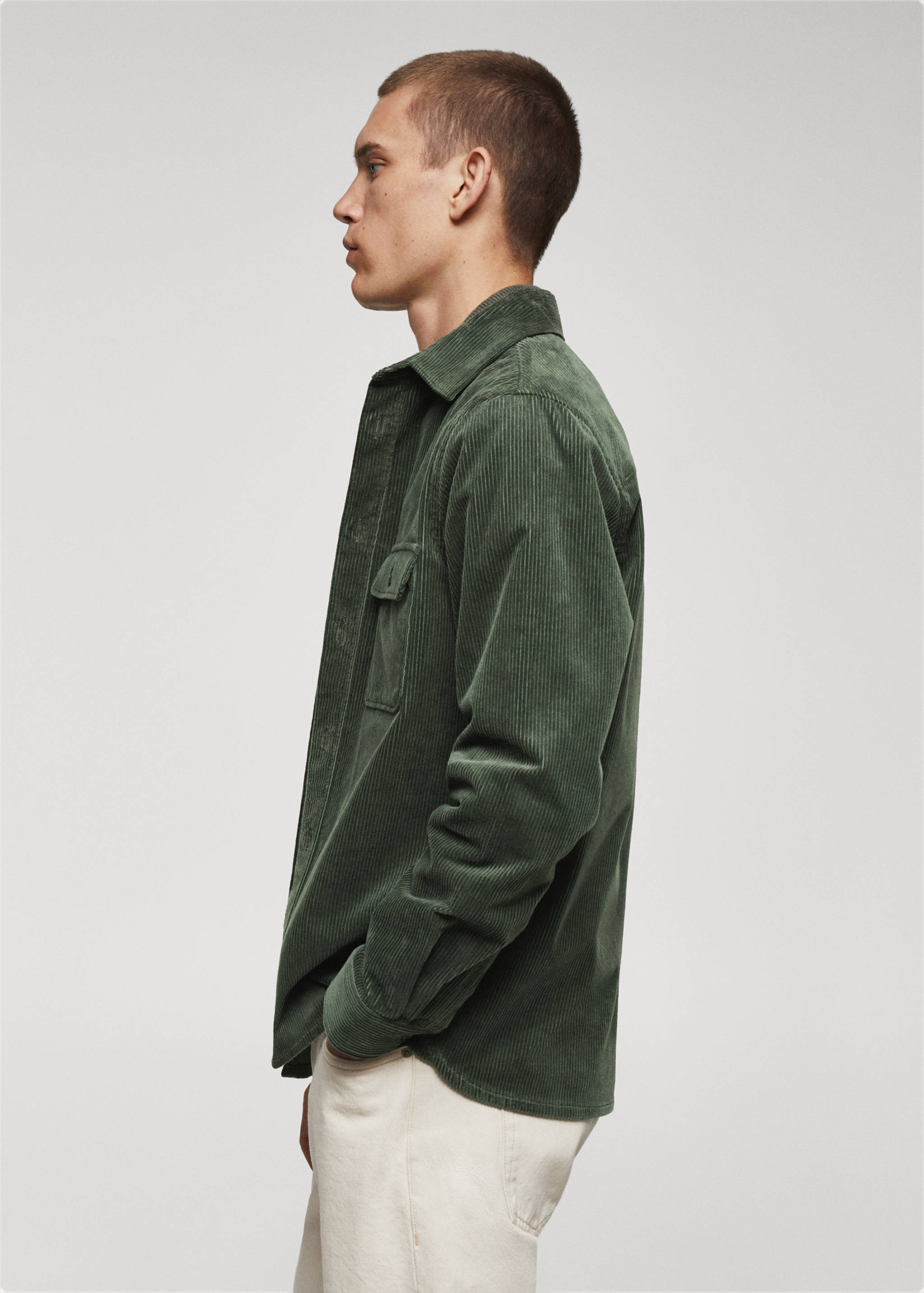 Corduroy pockets overshirt - Details of the article 2
