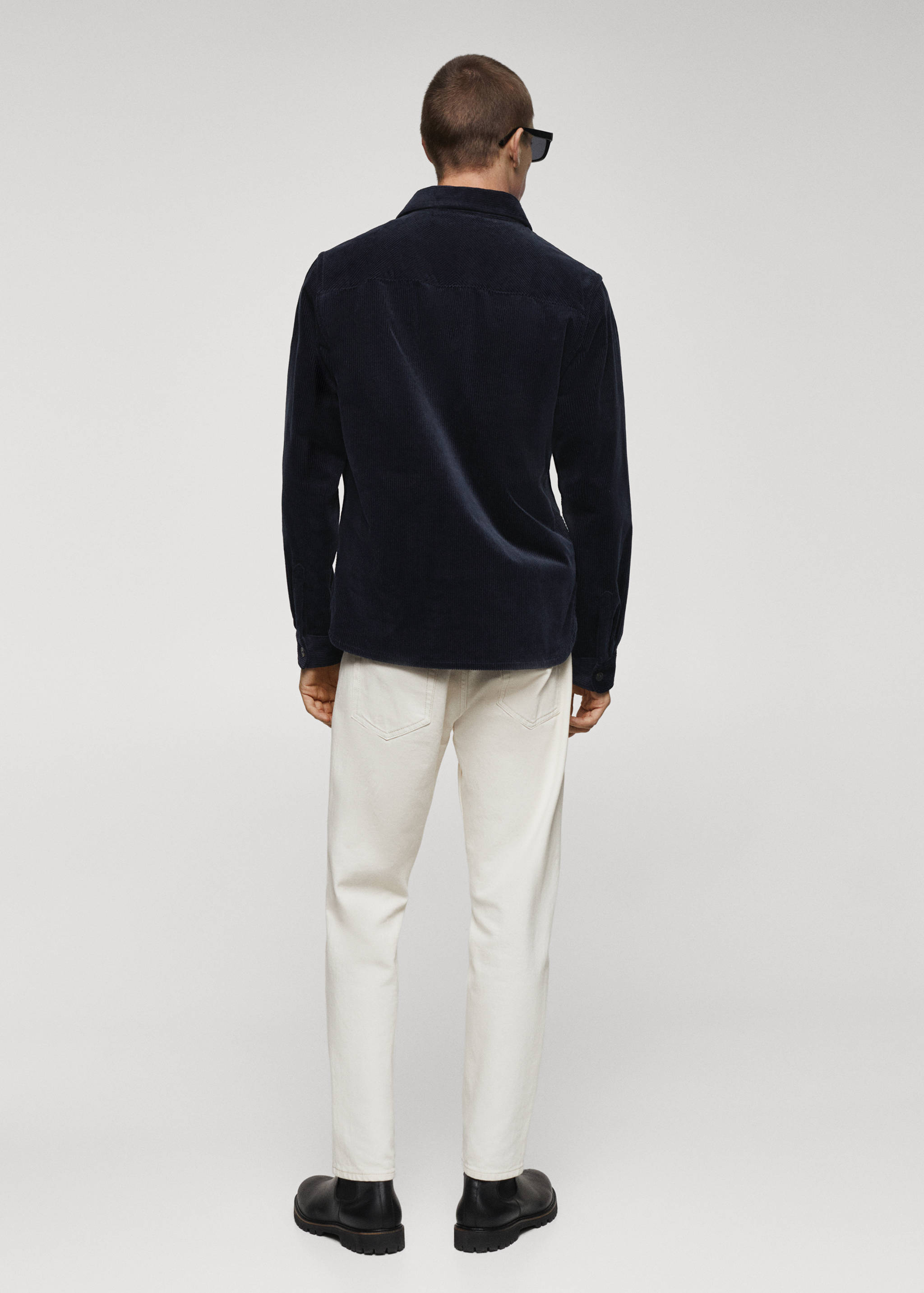 Corduroy pockets overshirt - Reverse of the article