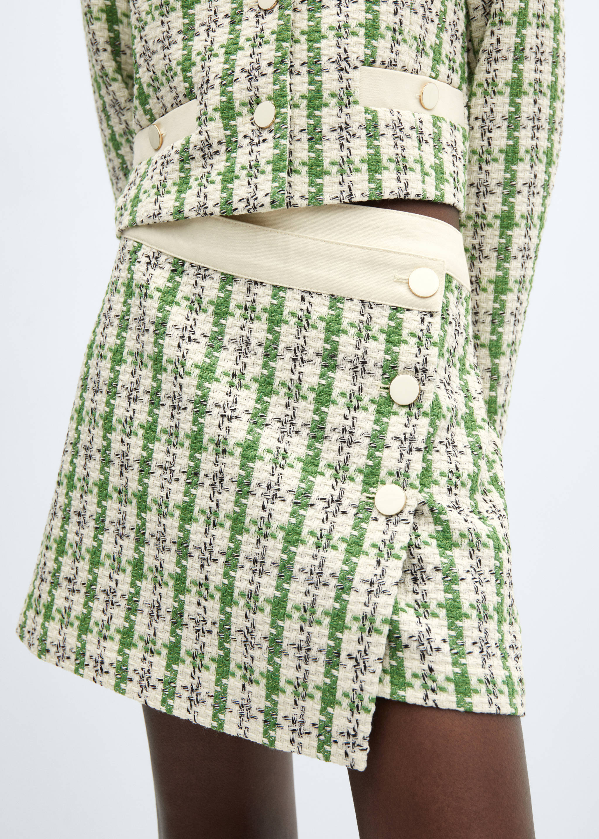 Tweed buttoned miniskirt - Details of the article 3