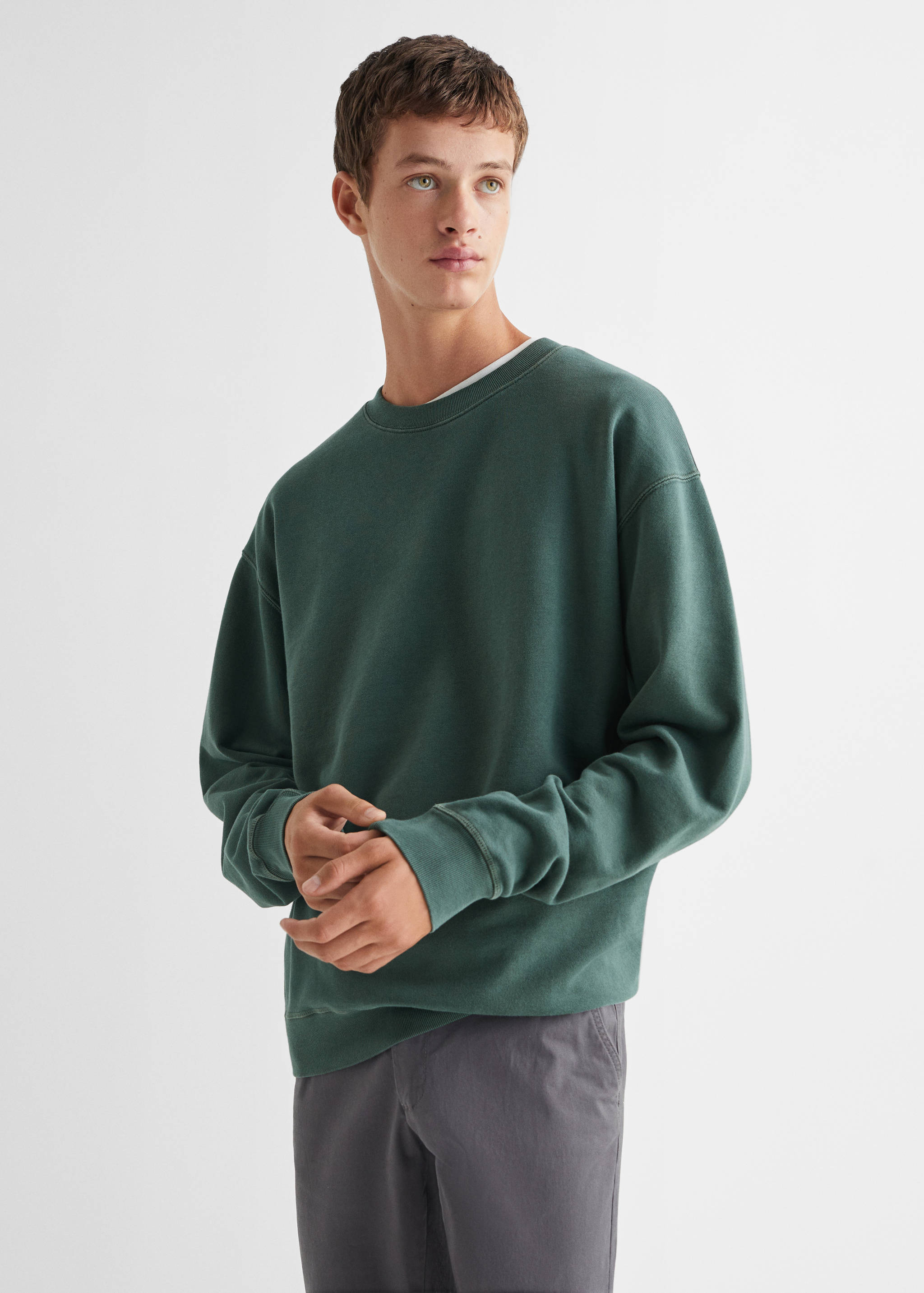 Sweat-shirt basique coton - Plan moyen