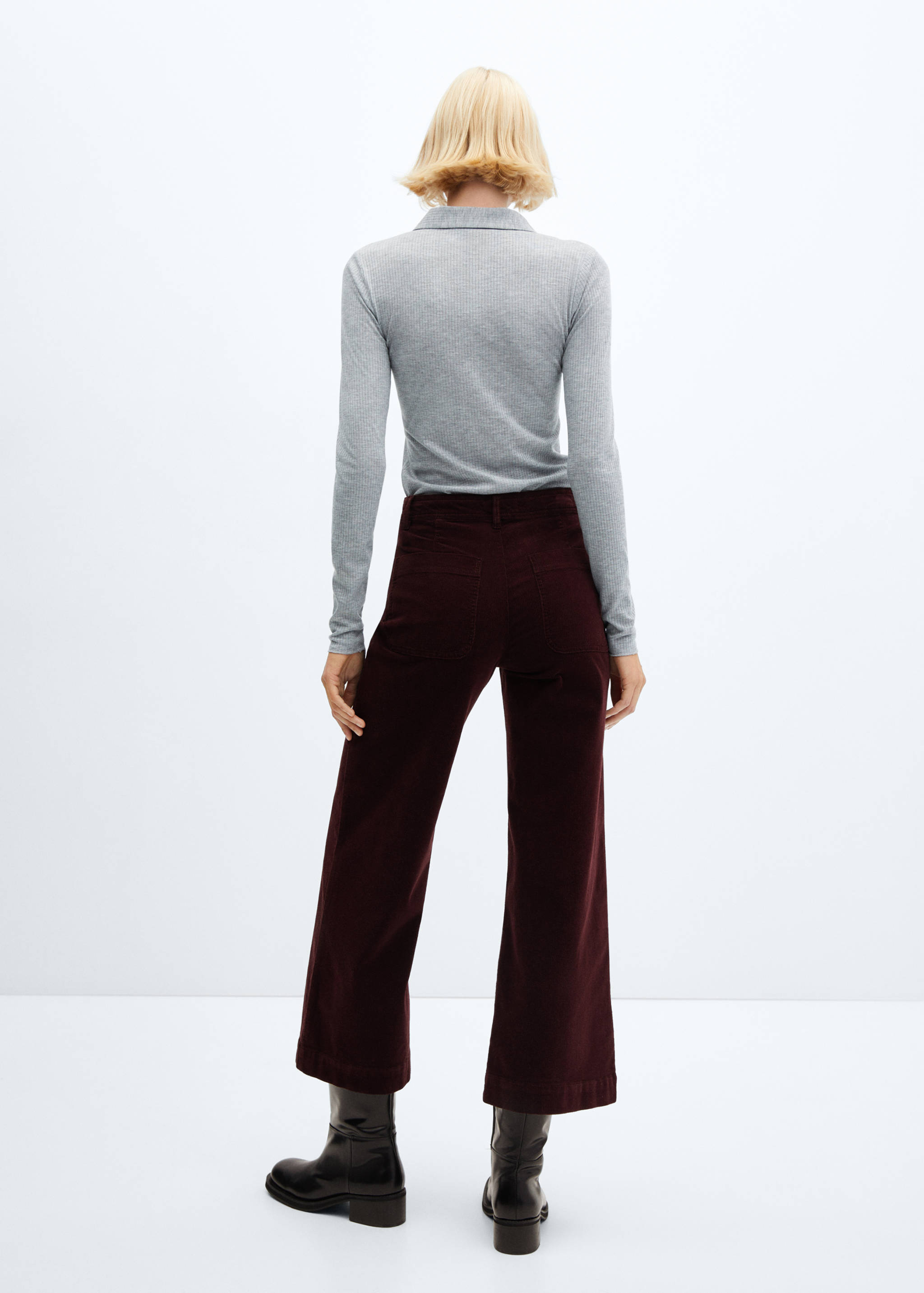 Corduroy culotte trousers - Reverse of the article