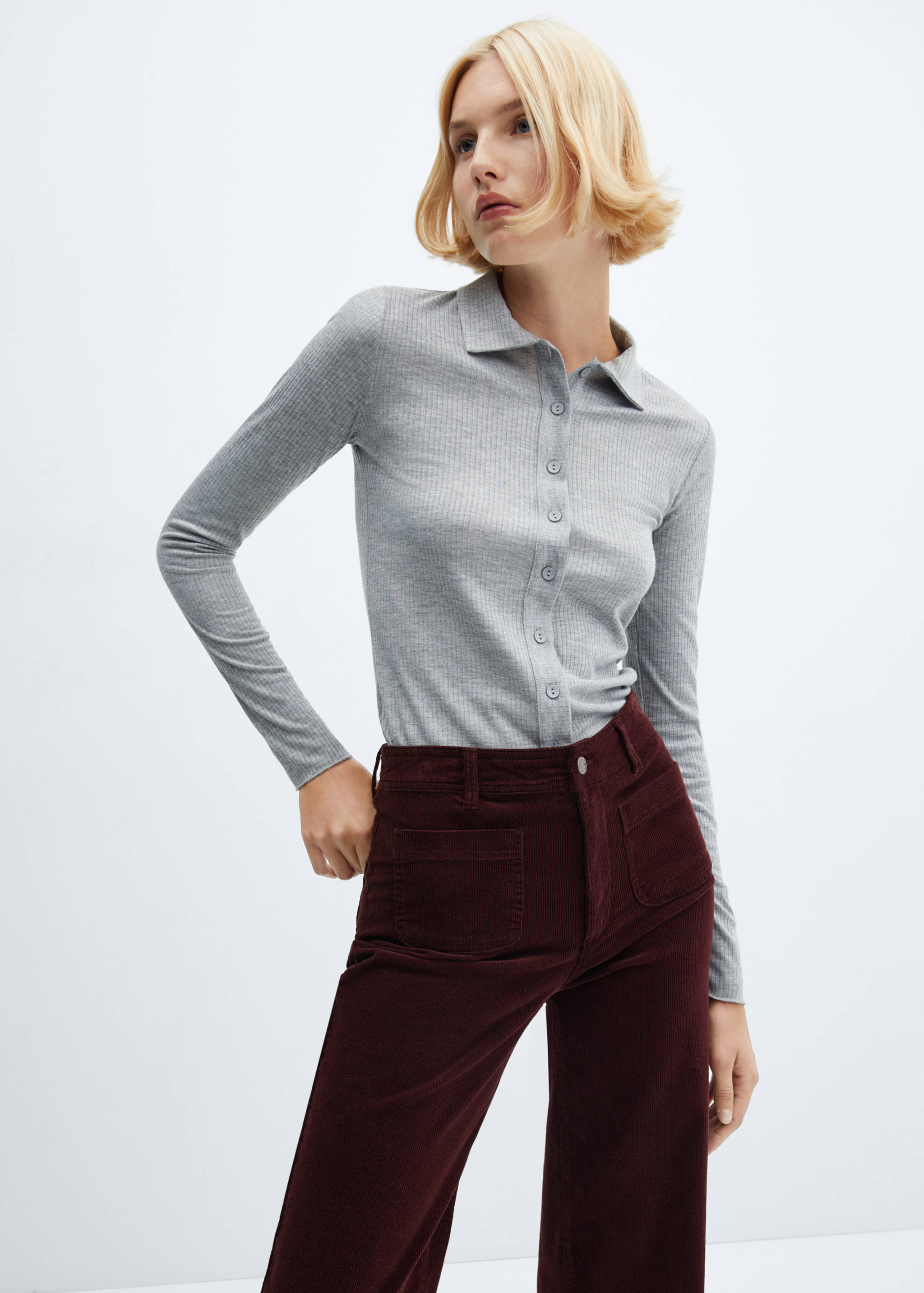 Corduroy culotte trousers - Details of the article 1