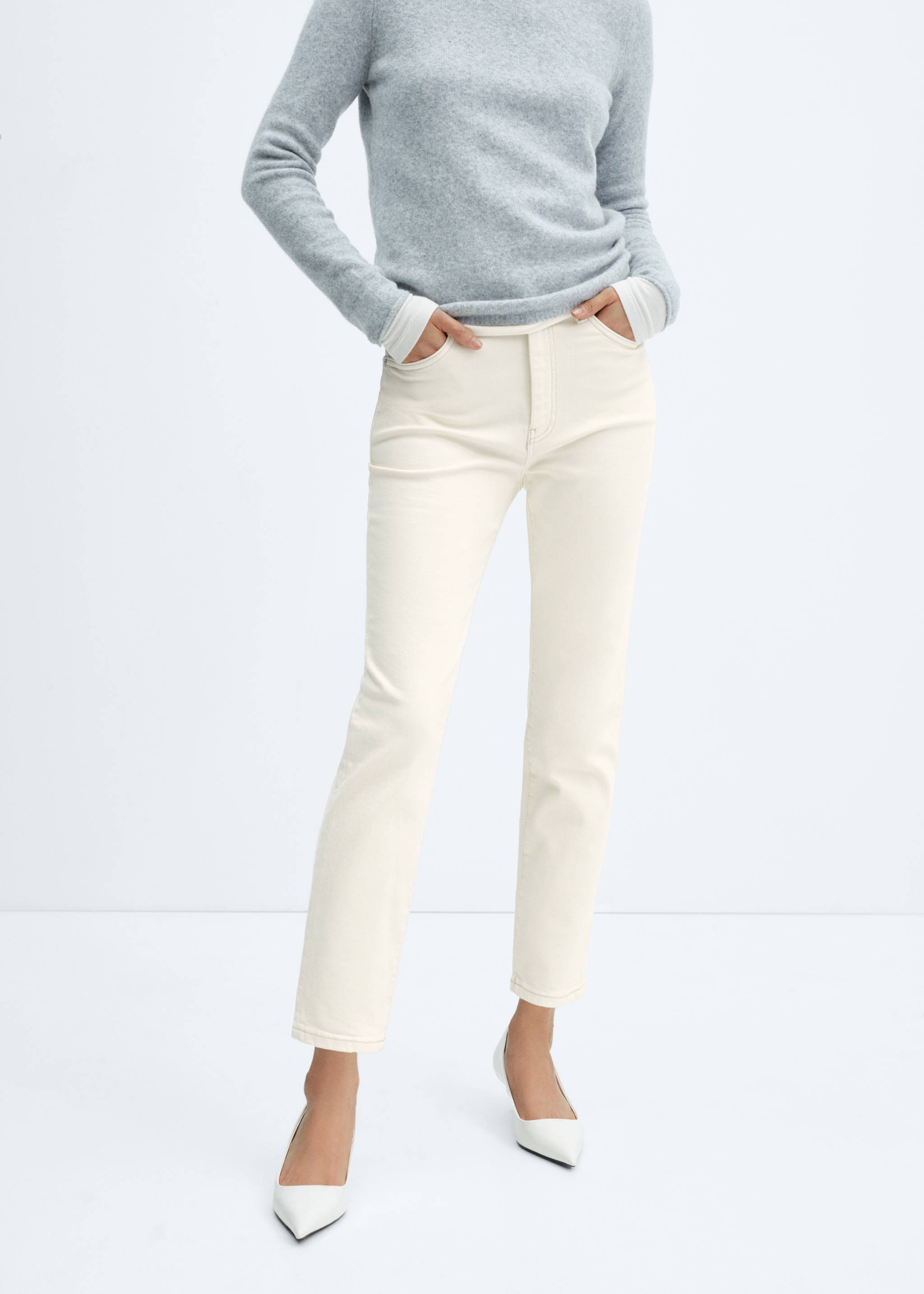 Jeans slim cropped - Plano medio