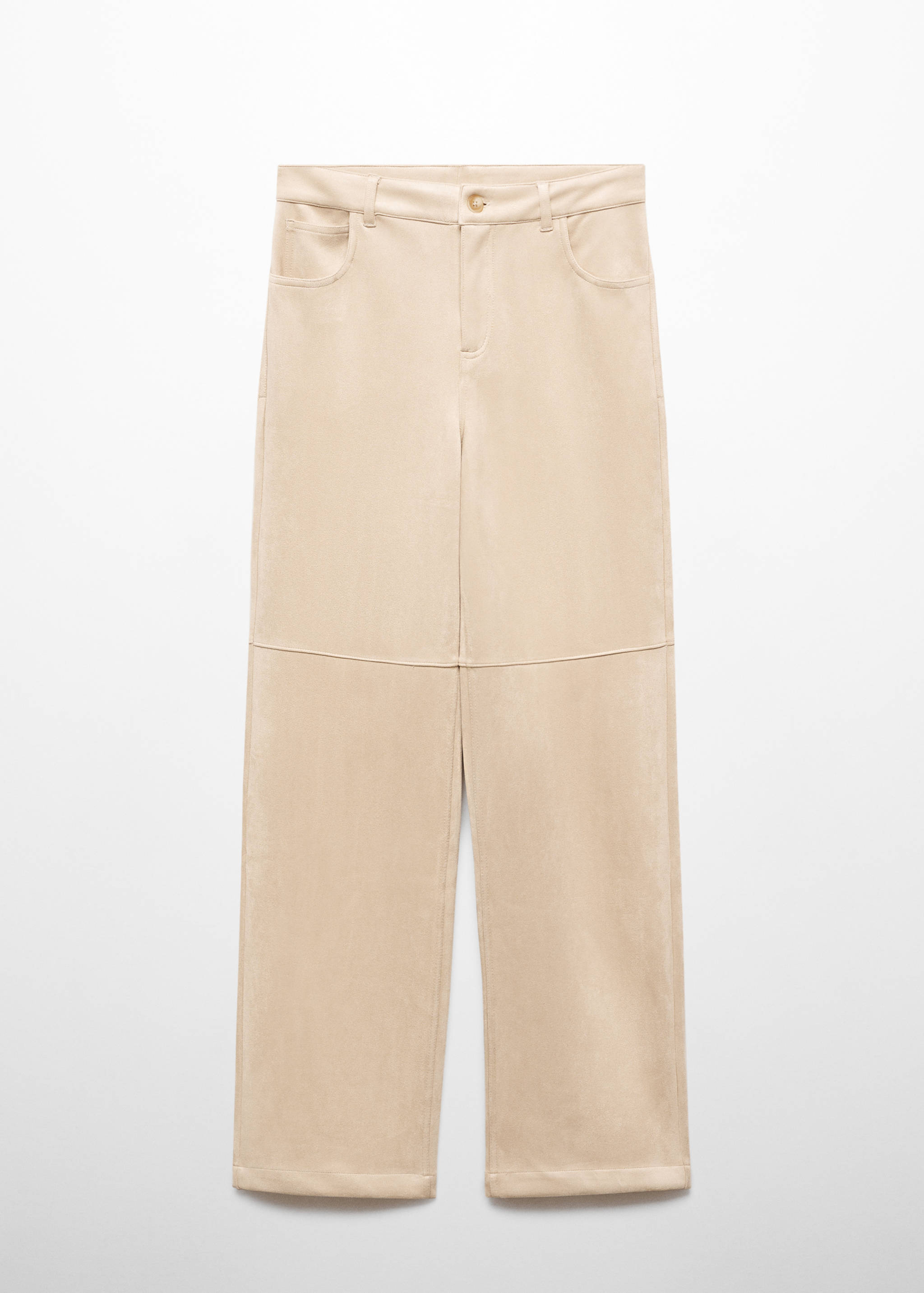Suede trousers with seam detail - Article without model