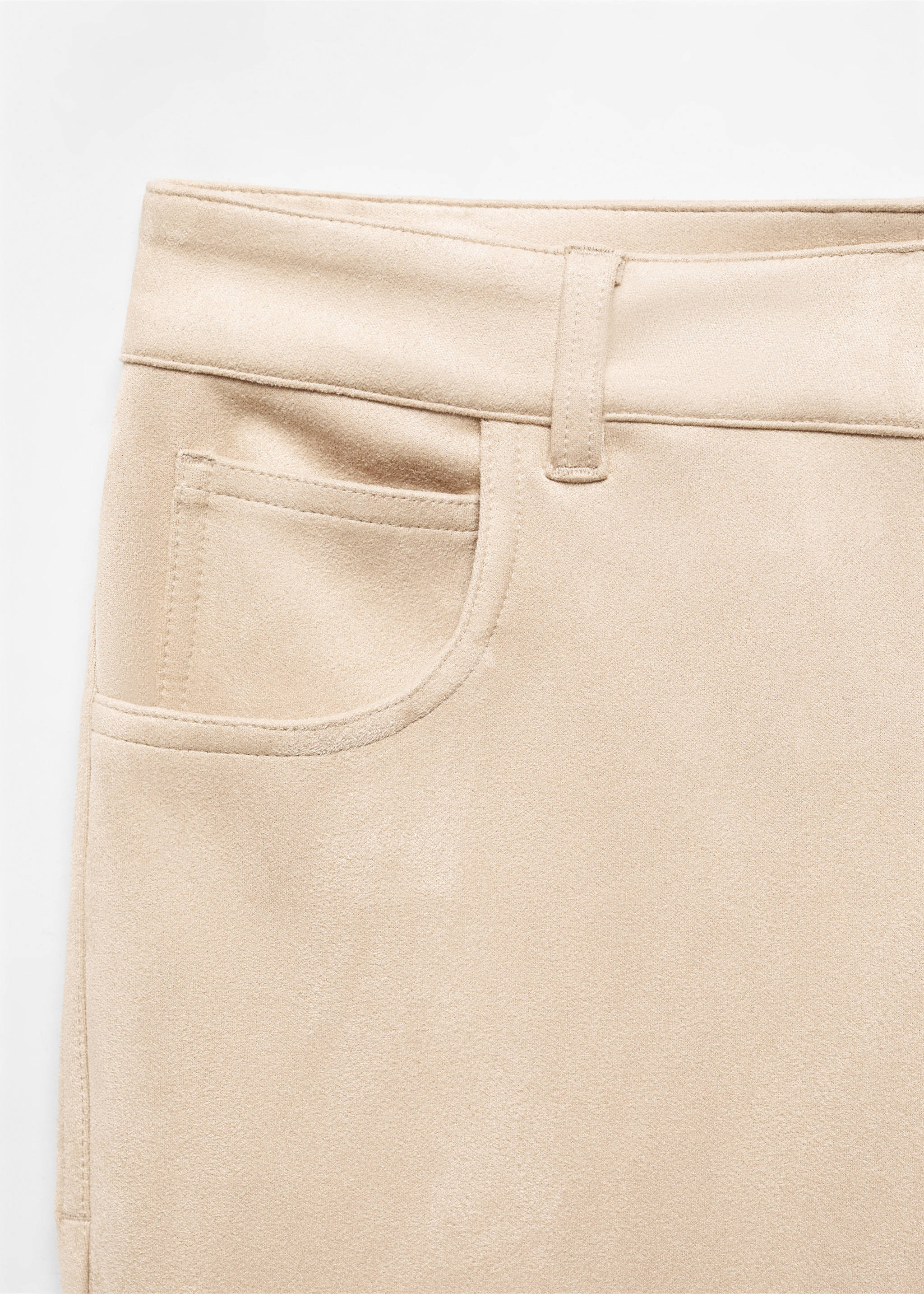 Suede trousers with seam detail - Details of the article 8