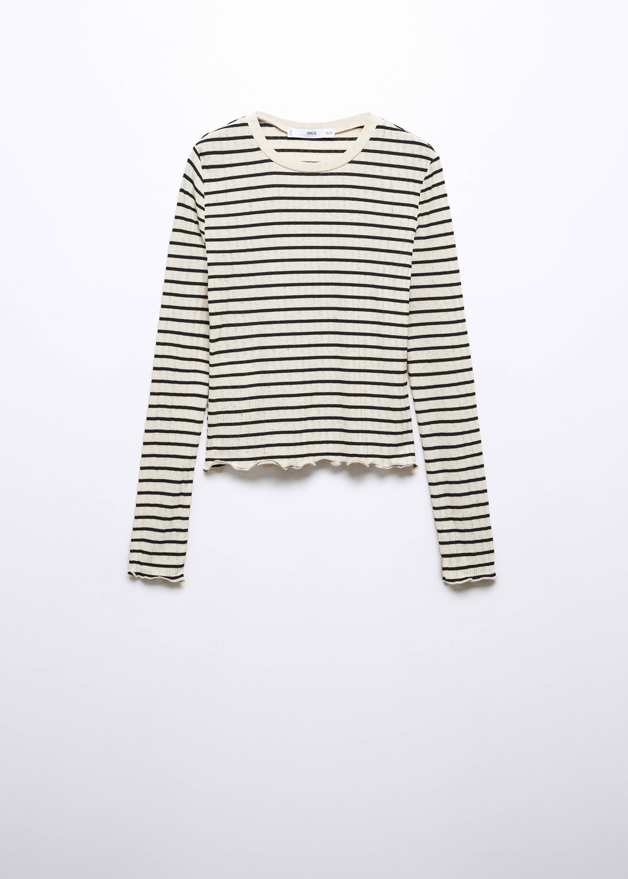 T-Shirt mit strukturierten Streifen - Artikel ohne Model