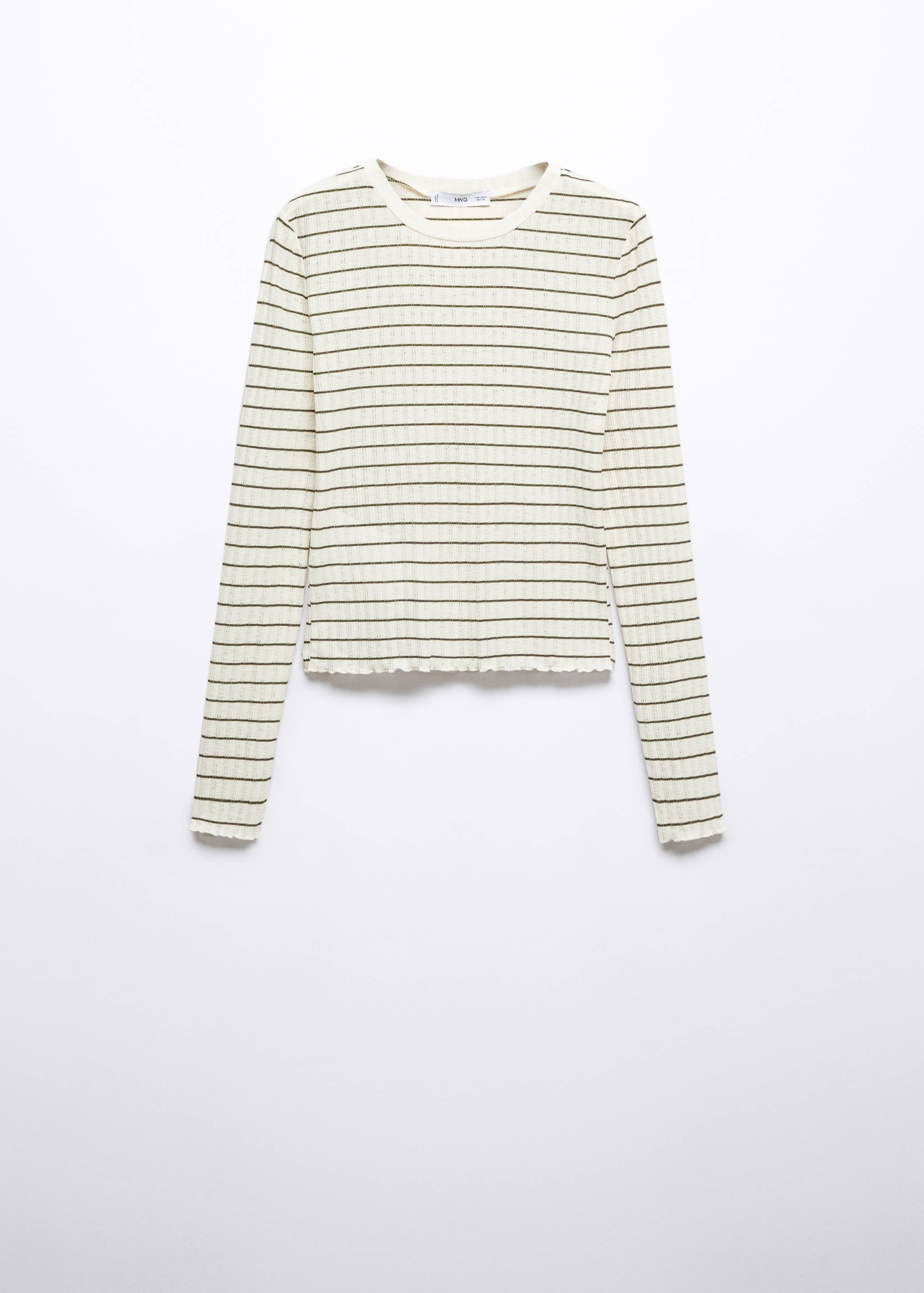 T-Shirt mit strukturierten Streifen - Artikel ohne Model
