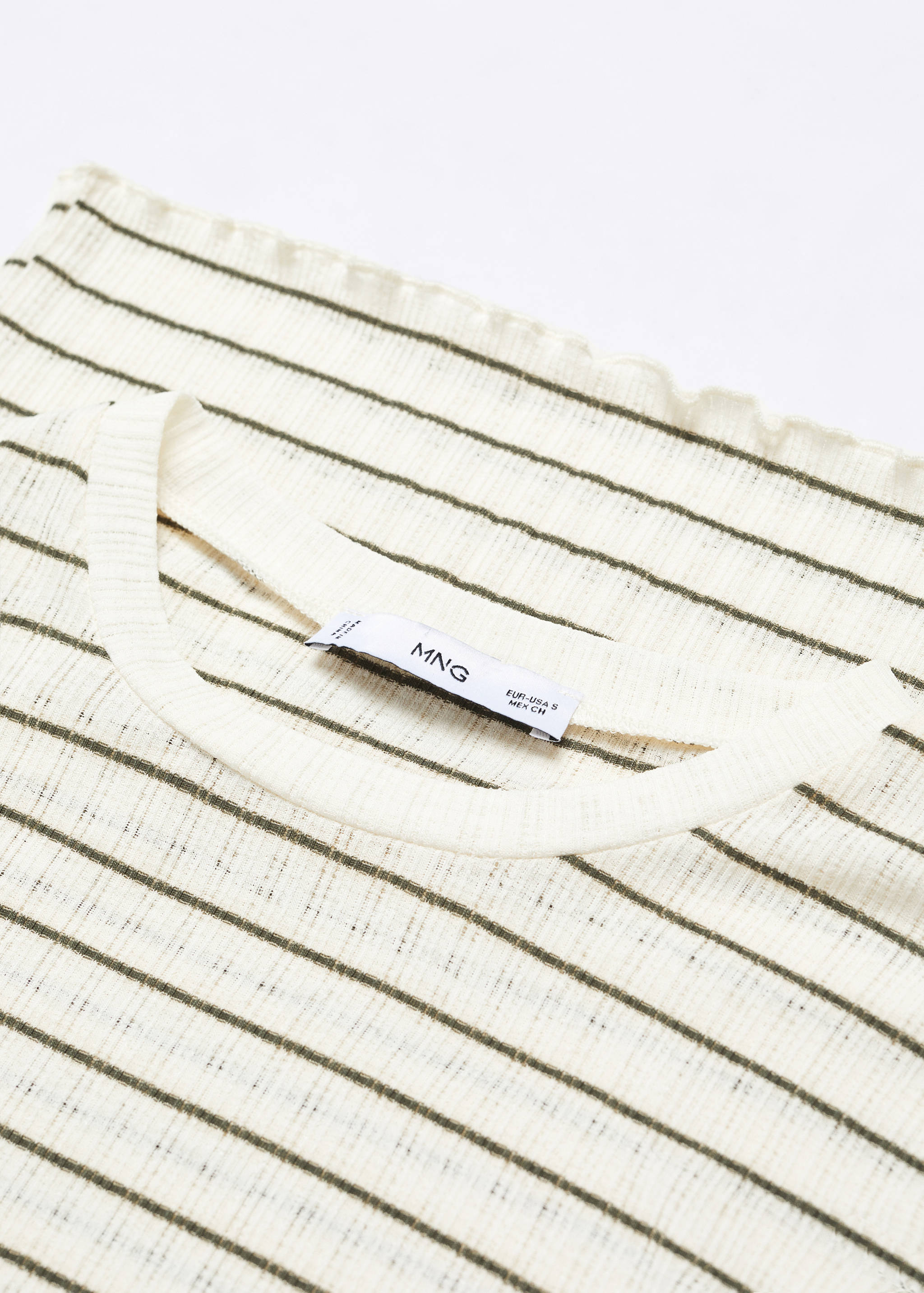 T-Shirt mit strukturierten Streifen - Detail des Artikels 8