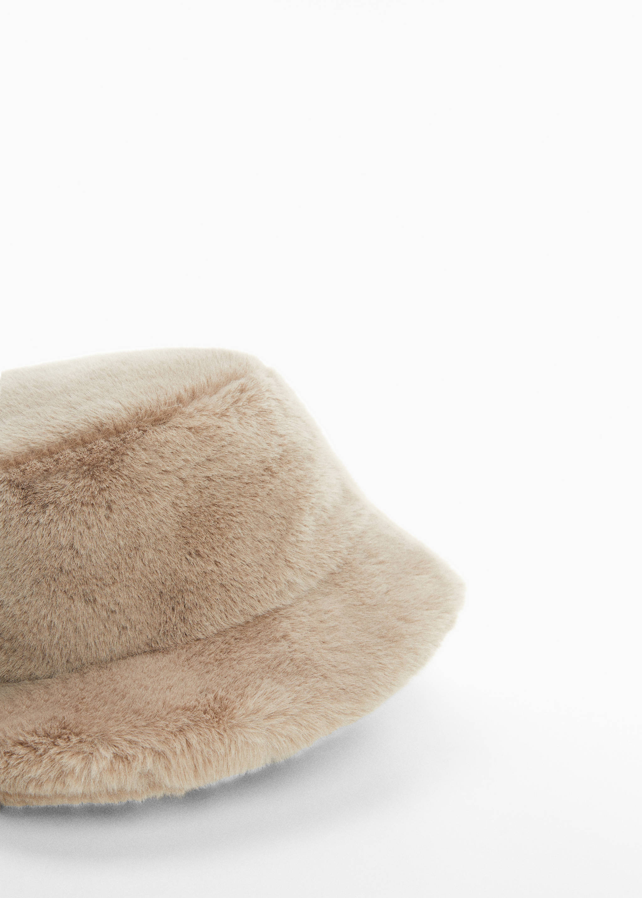 Fur-effect bucket hat - Medium plane
