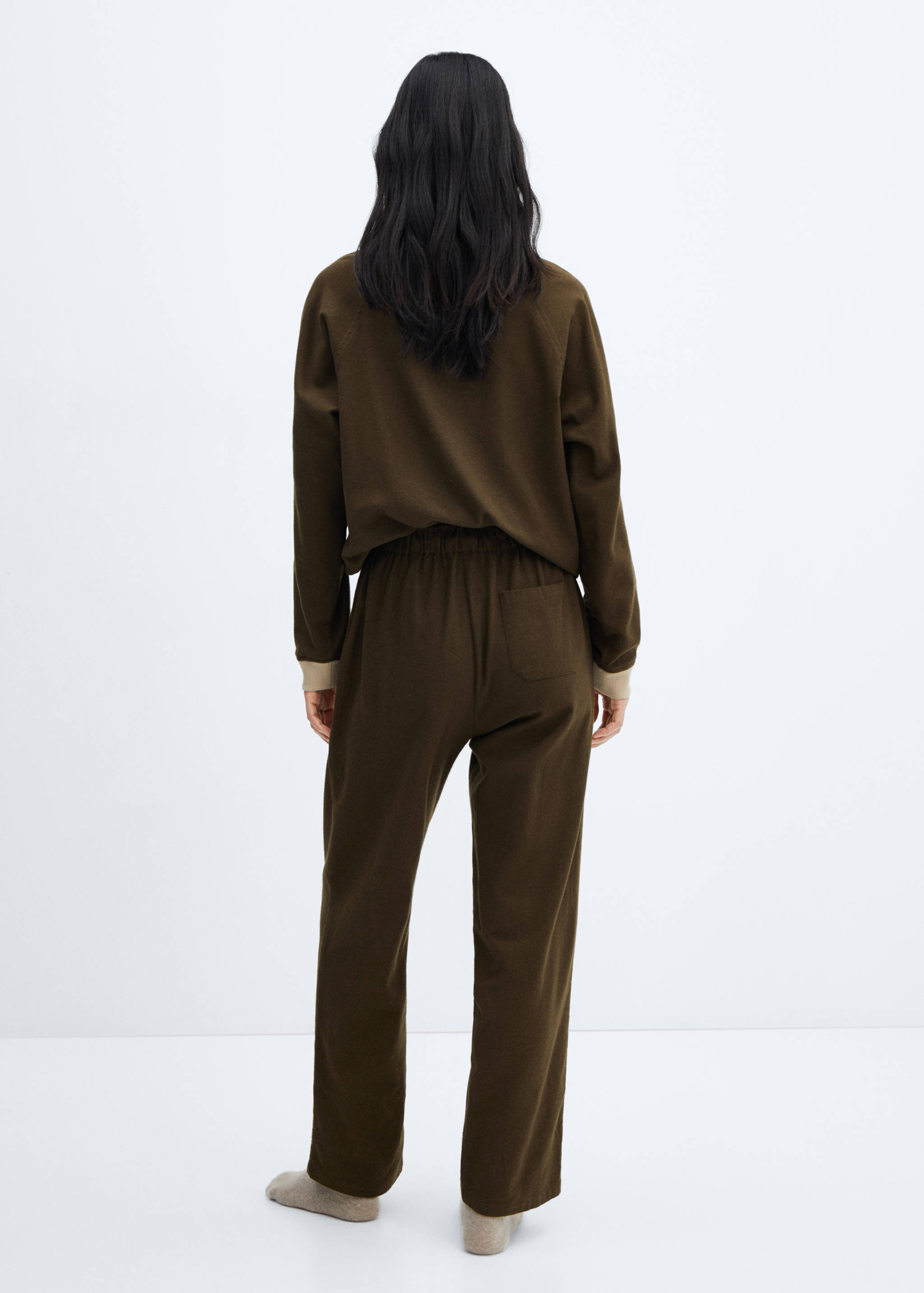 سويت شيرت من الفانيلا بحاشية قابلة للتعديل - الجهة الخلفية للمنتج