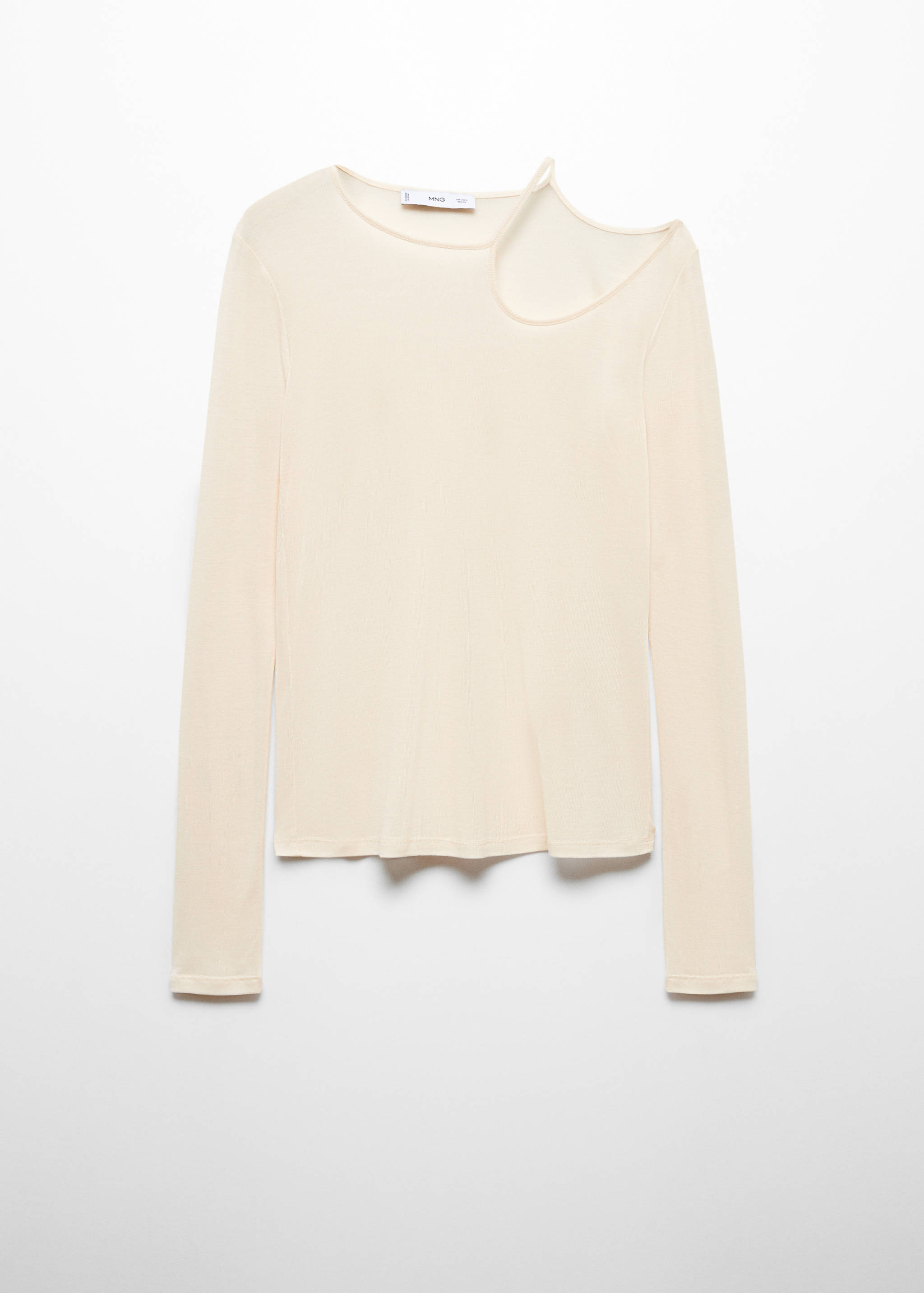 Лонгслив из лиоцелла с открытым плечом - Изделие без модели