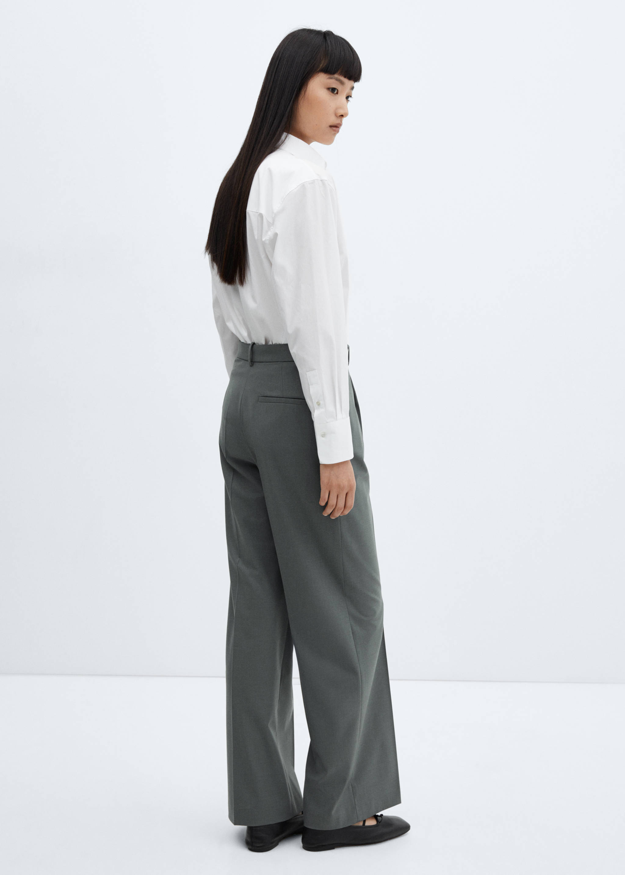 Pantalon droit laine - Verso de l’article