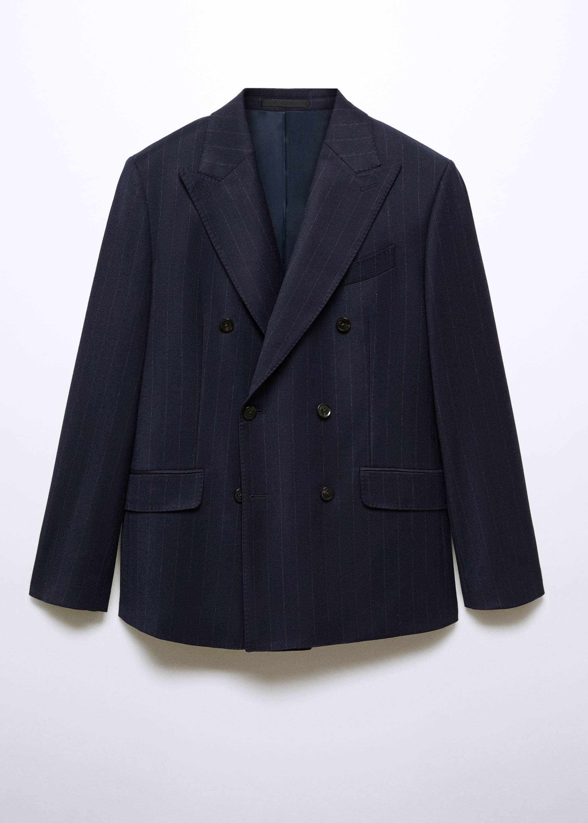 Virgin wool double-breasted suit jacket - Article without model