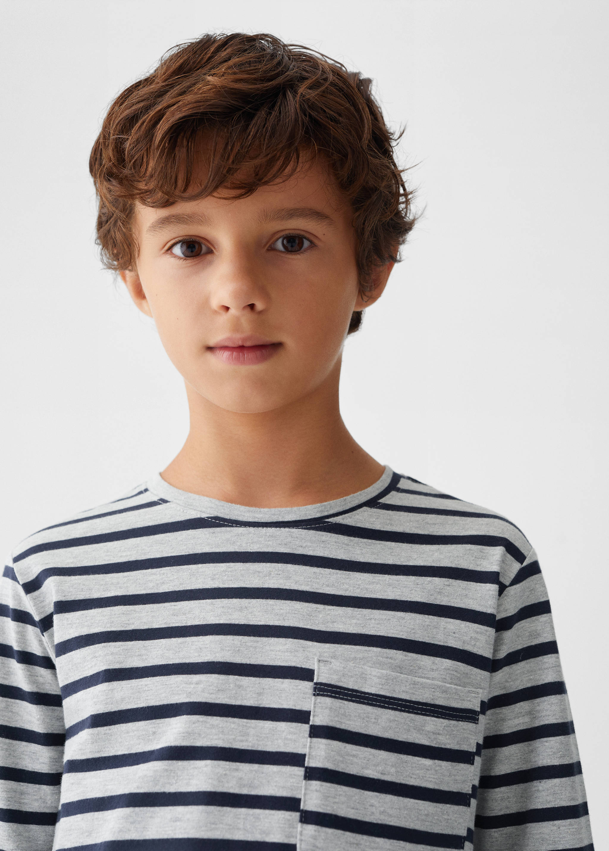 Striped cotton long pyjama - Details of the article 1