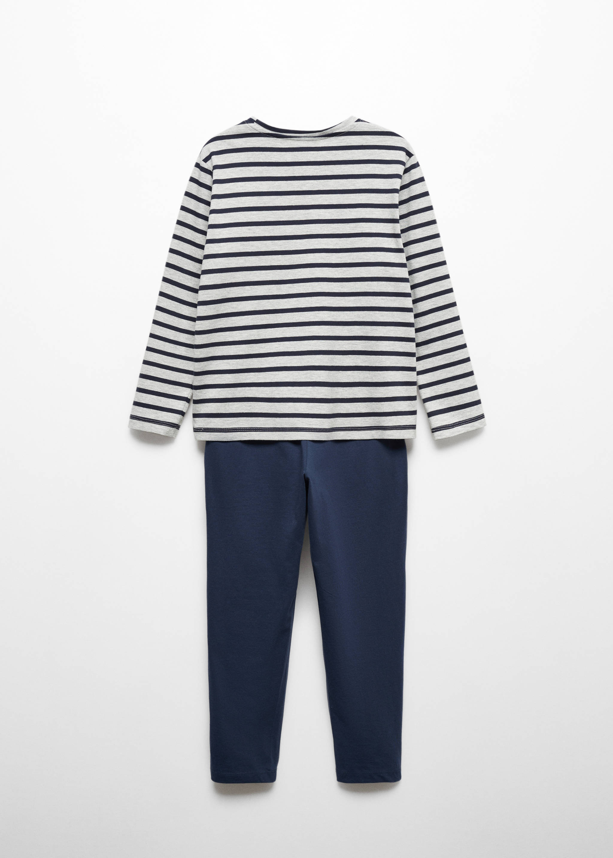 Striped cotton long pyjama - Reverse of the article