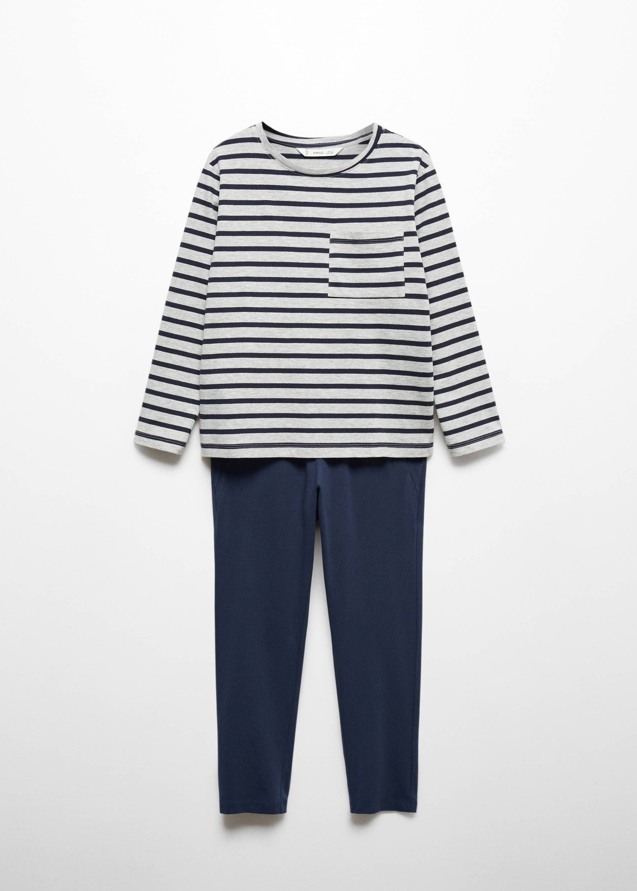 Striped cotton long pyjama - Details of the article 0