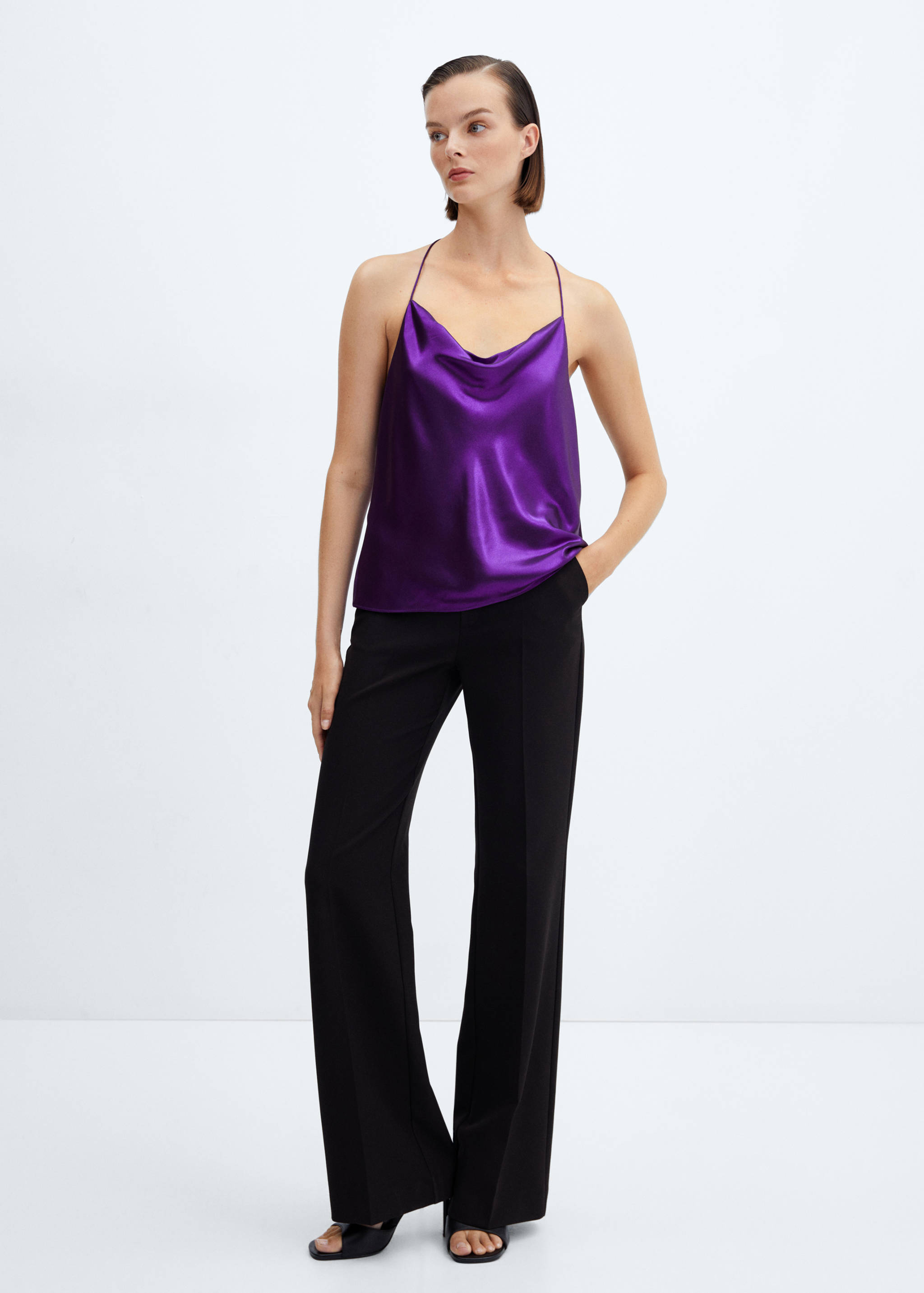 Satin top with straps - General plane