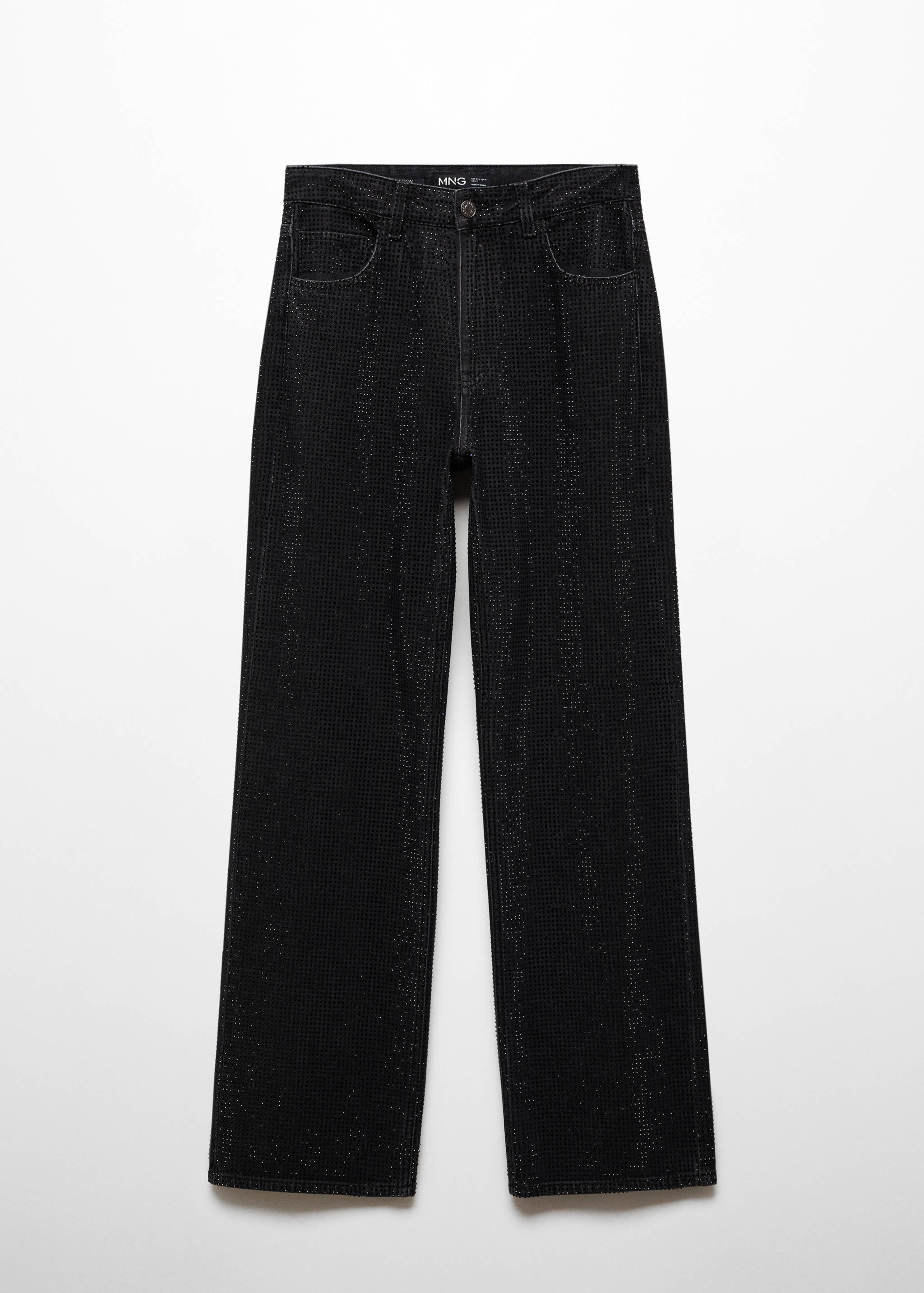 Straight jeans with rhinestone detail - Article without model