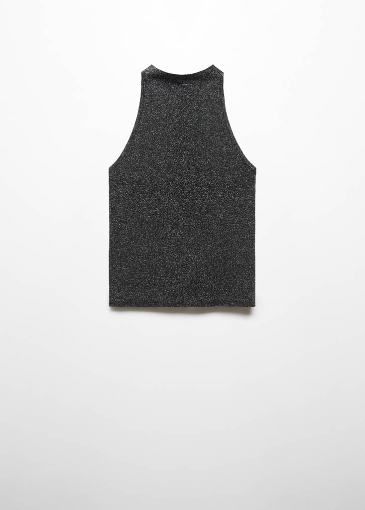 Lurex halter-neck top — Black