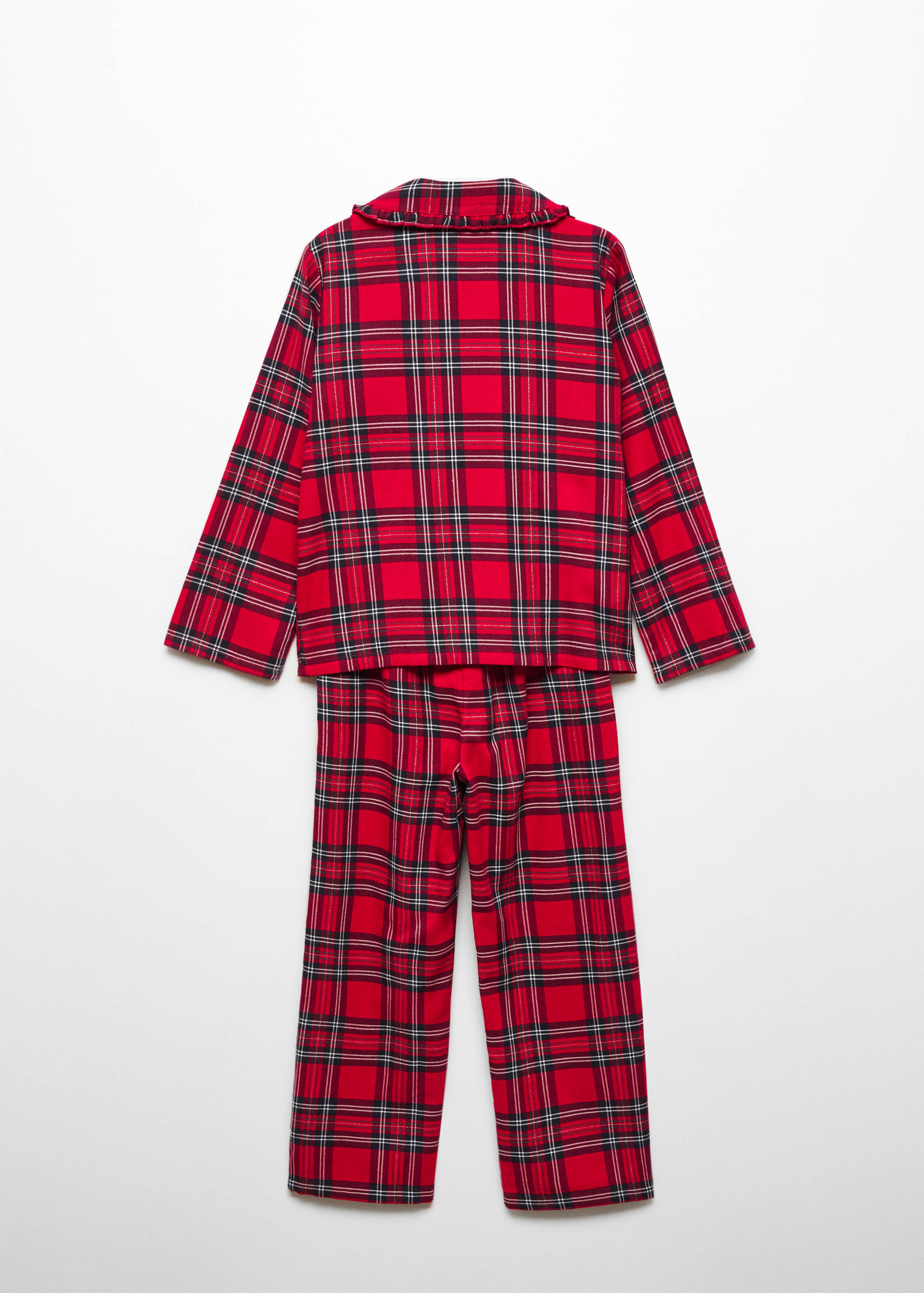 Pijama dos piezas largo cuadros - Reverso del artículo