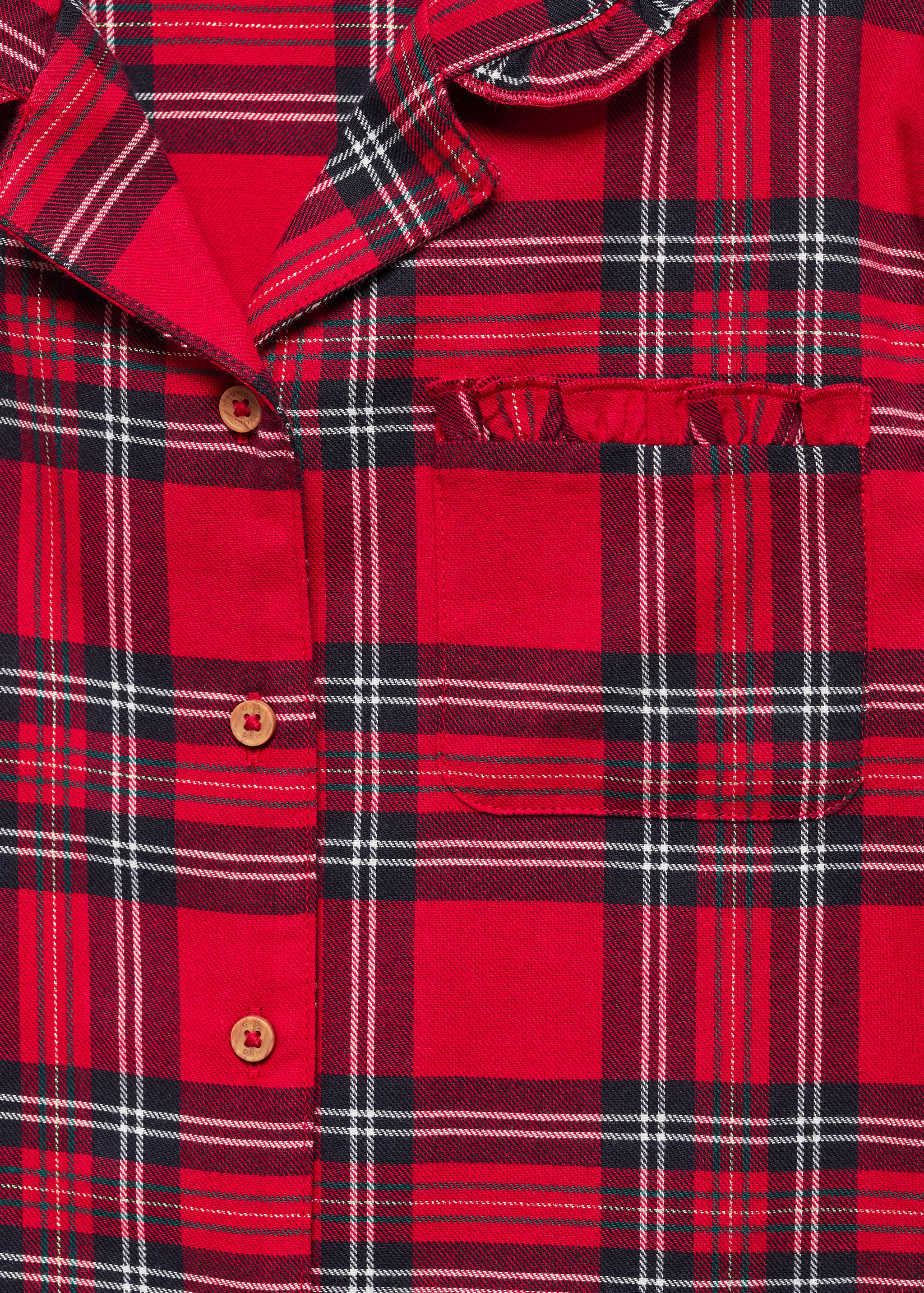 Pijama dos piezas largo cuadros - Detalle del artículo 0