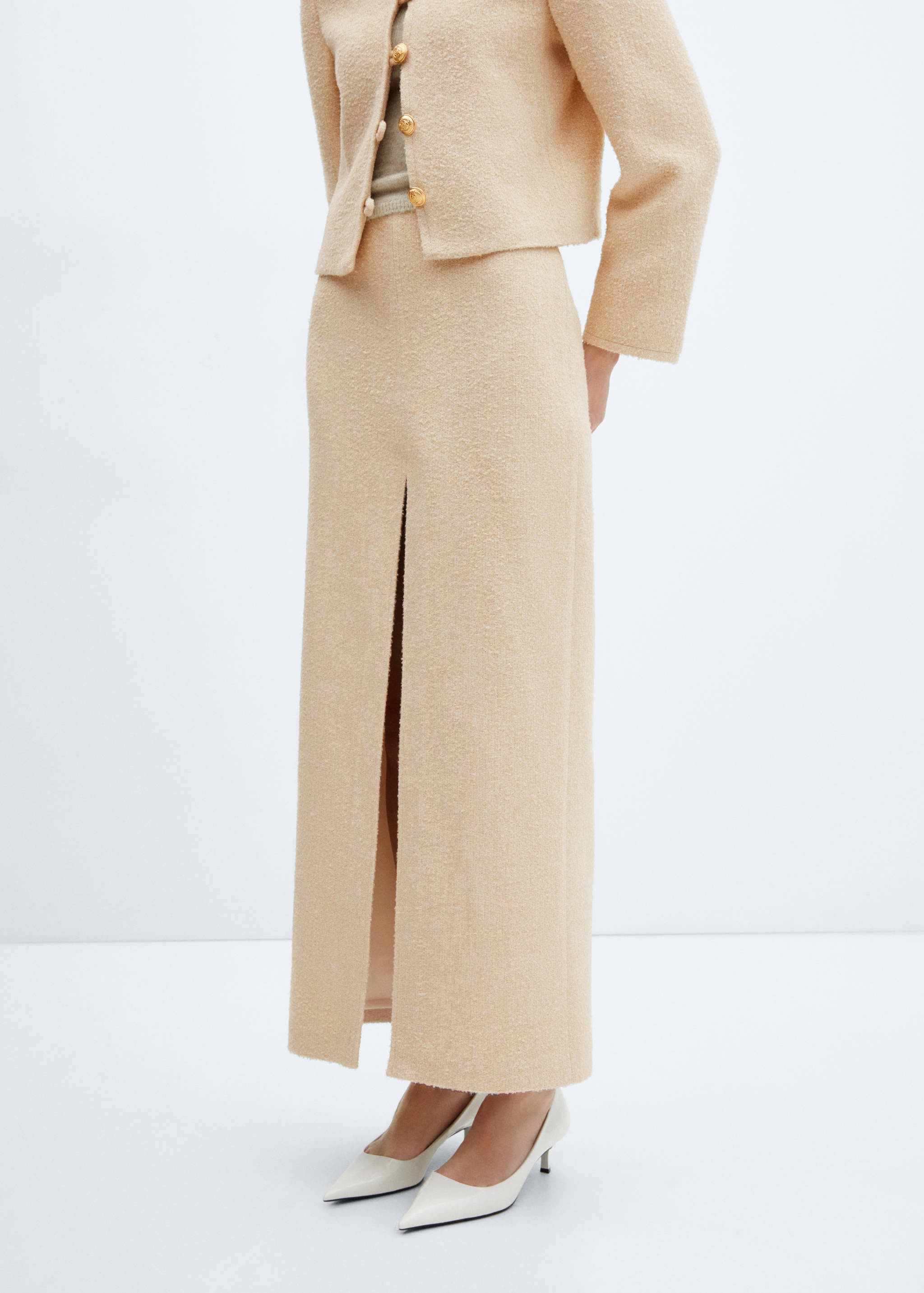 Slit long skirt - Medium plane