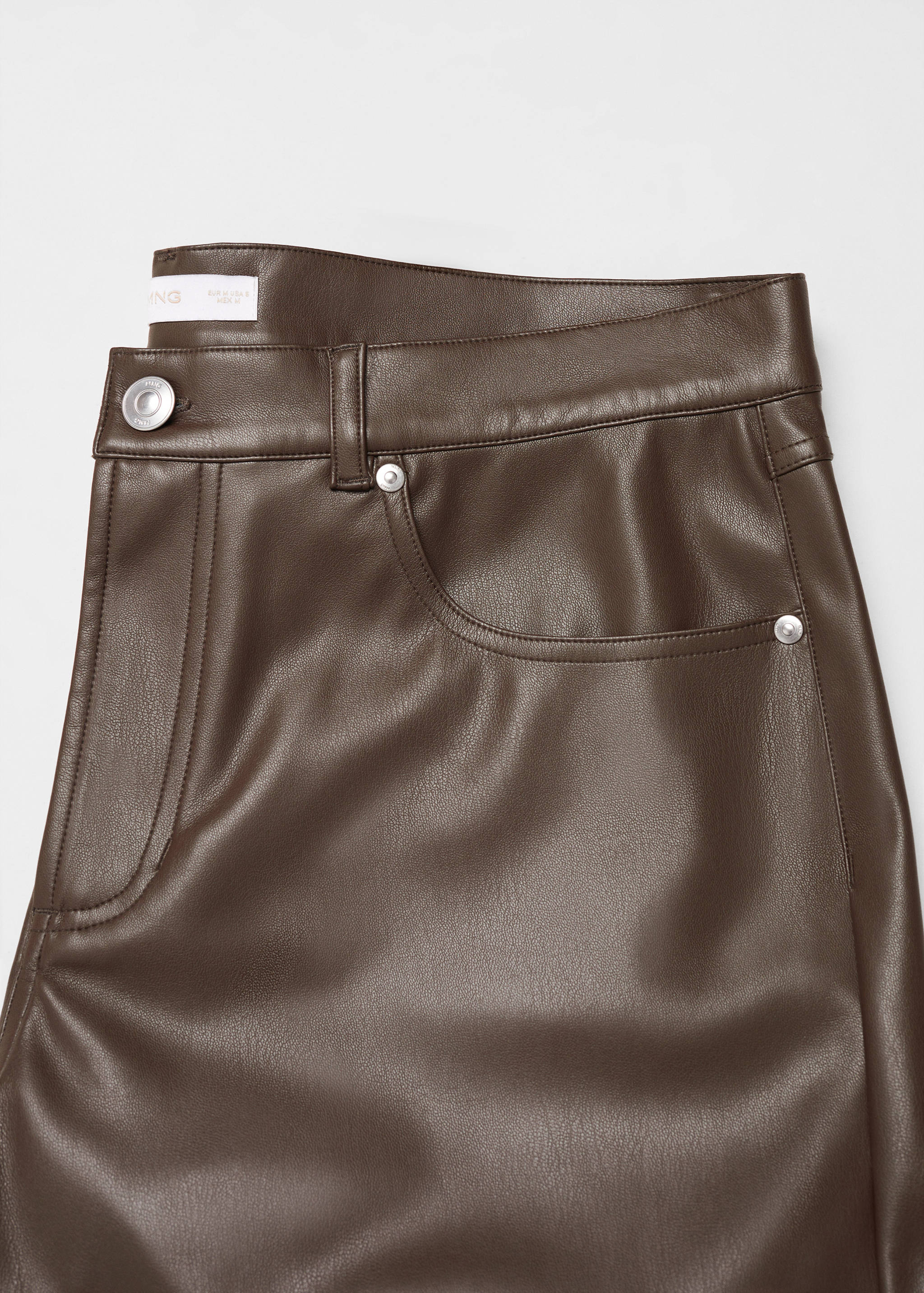 Faux-leather slim-fit trousers - Details of the article 8