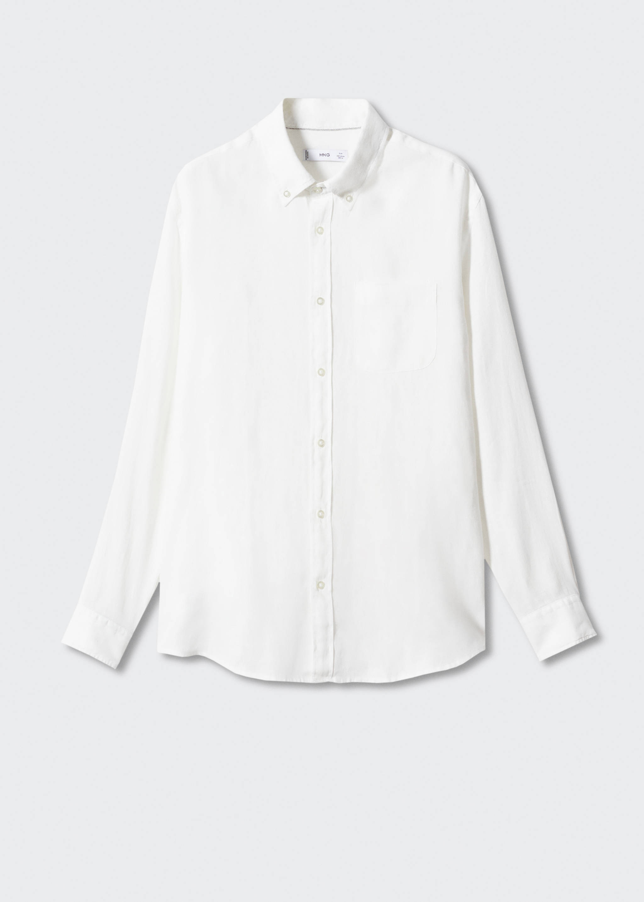 100% linen slim-fit shirt - Article without model