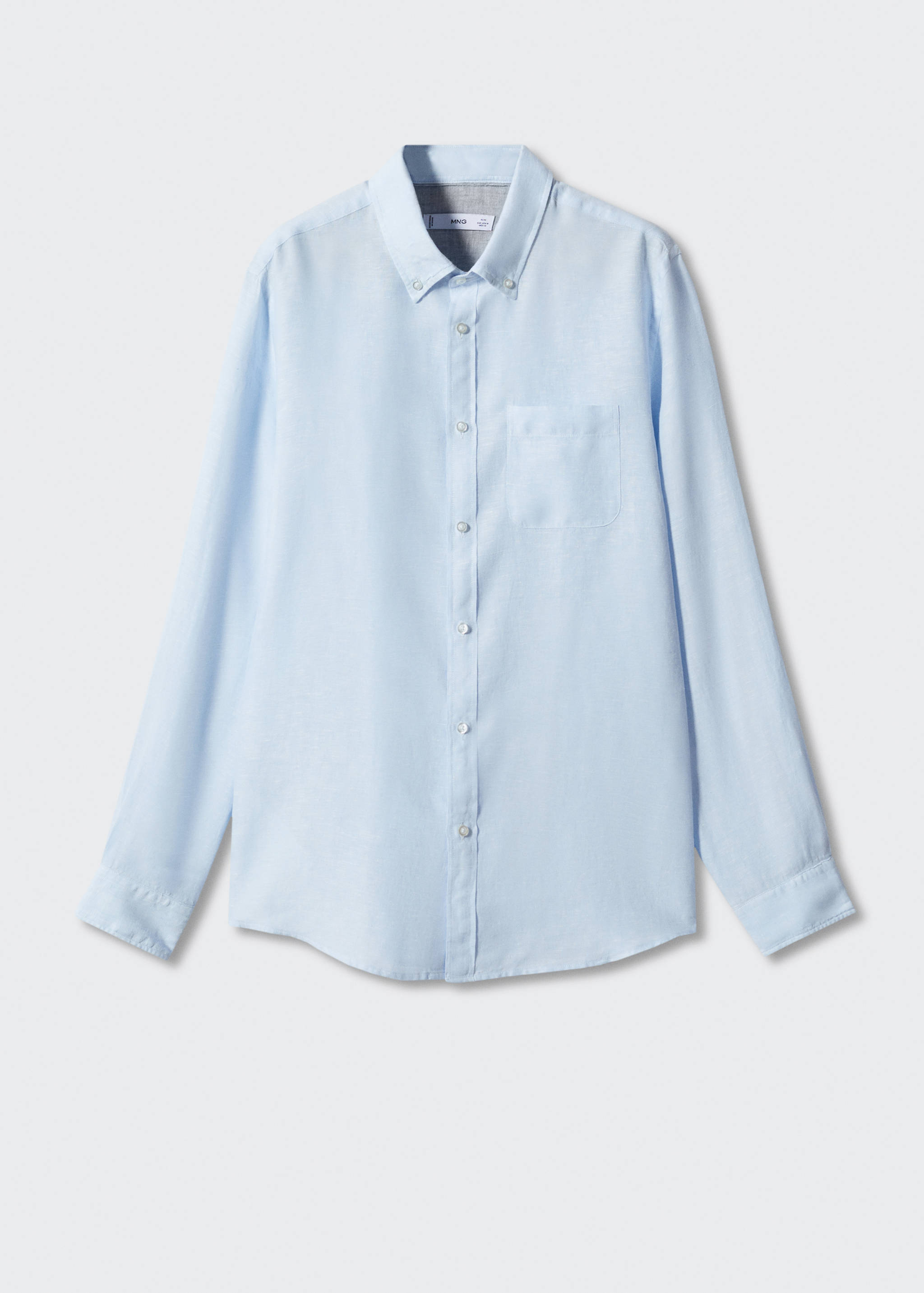 100% linen slim-fit shirt - Article without model