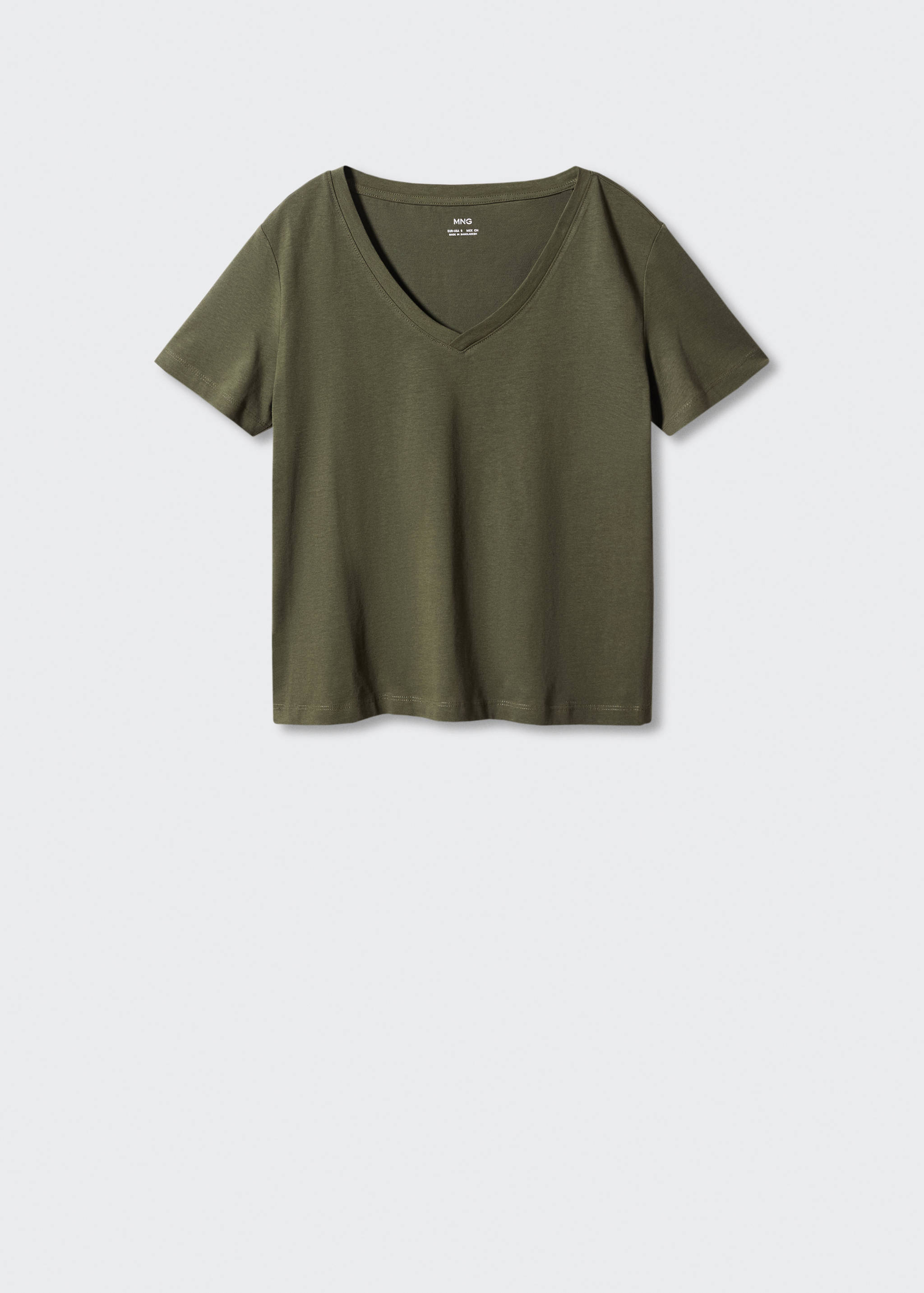 V-neck cotton T-shirt - Article without model