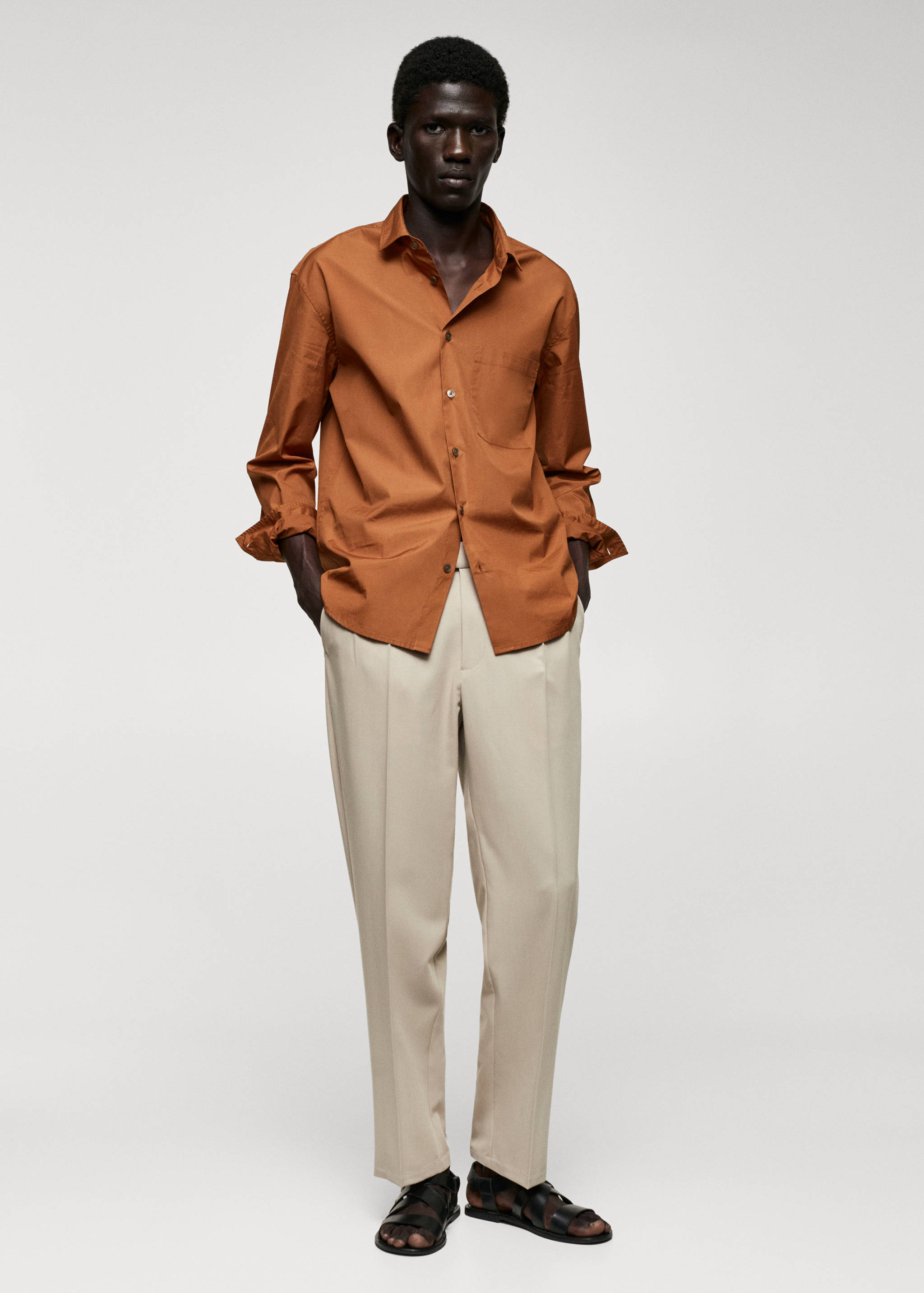 Рубашка 100% хлопок с карманом - Общий план