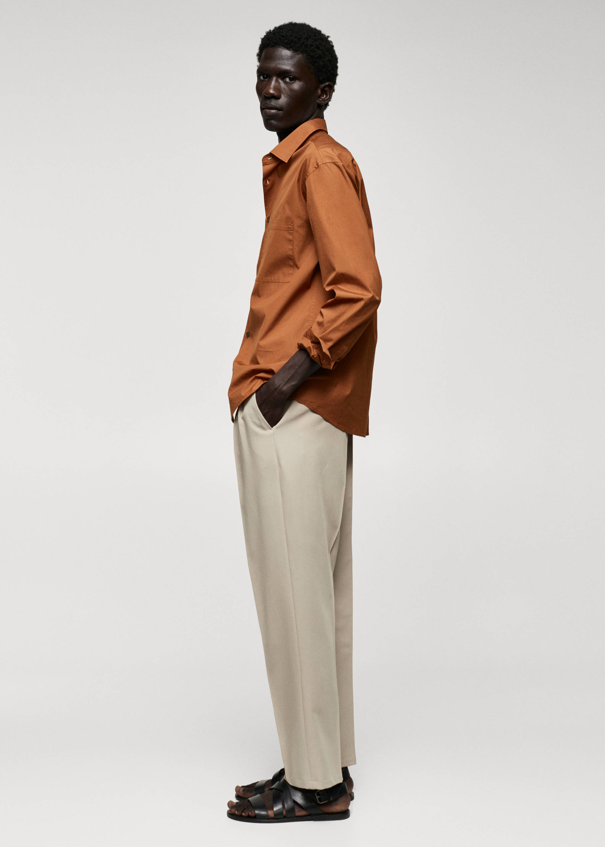 Рубашка 100% хлопок с карманом - Деталь изделия 2