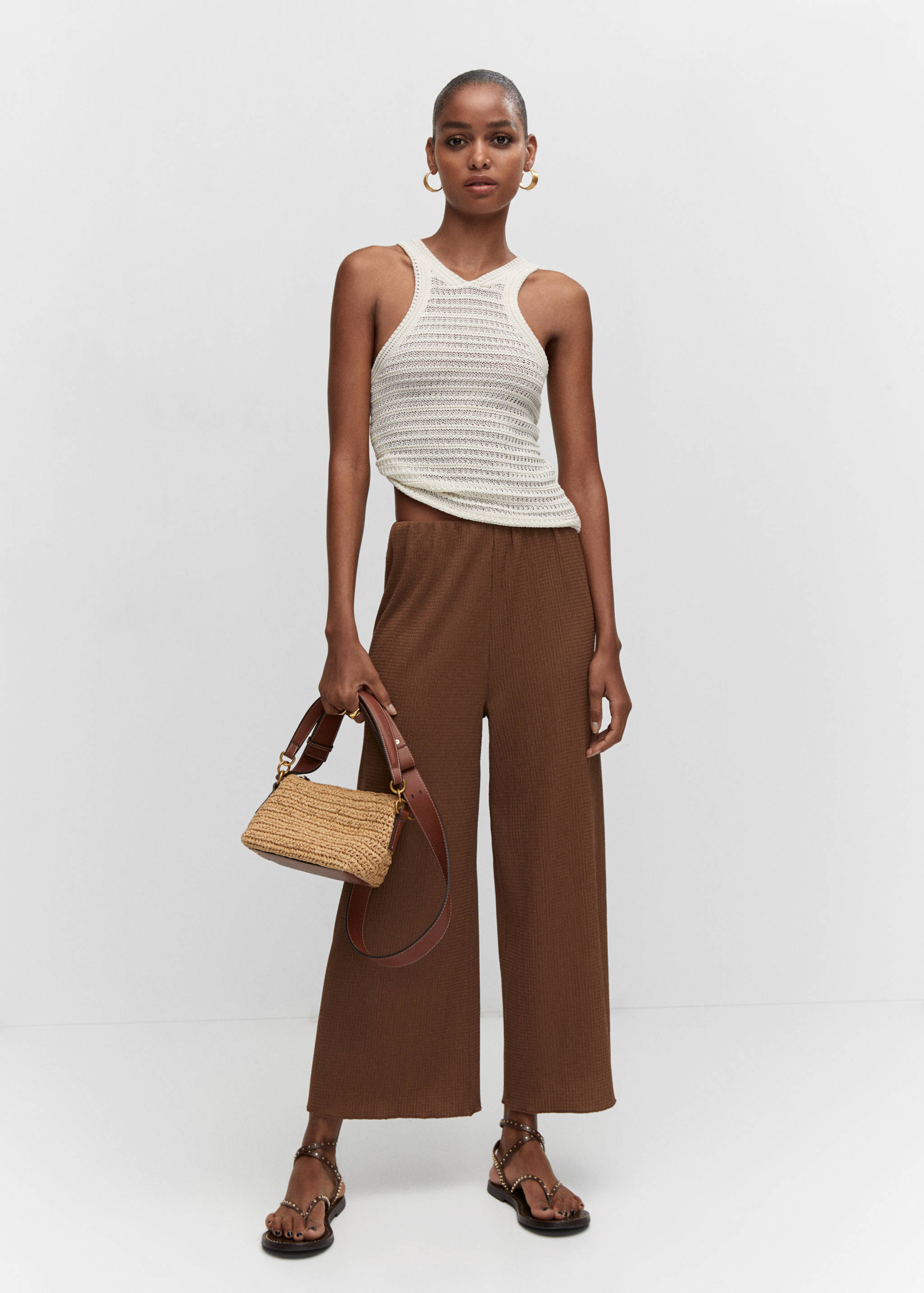 Jupe-culotte texturée - Plan général
