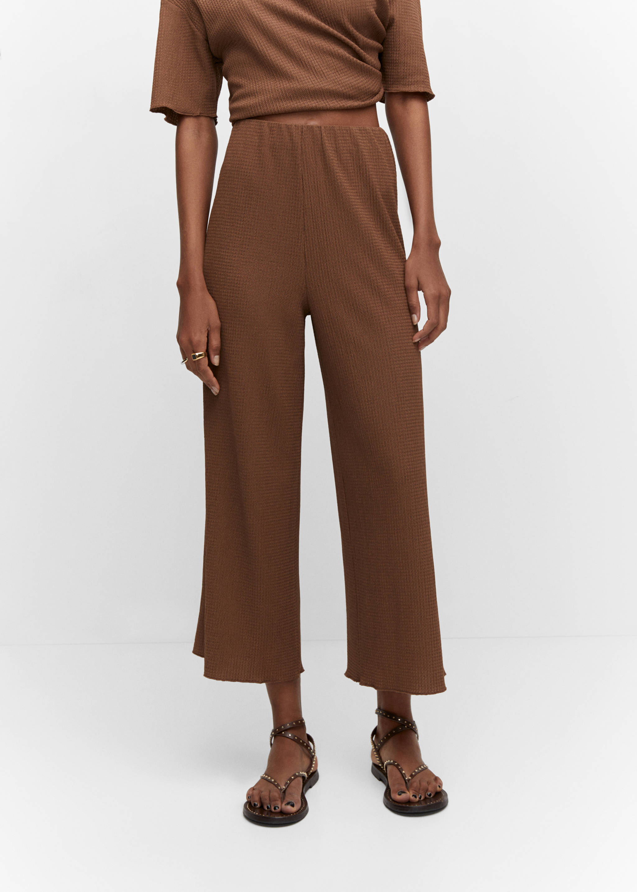 Jupe-culotte texturée - Plan moyen