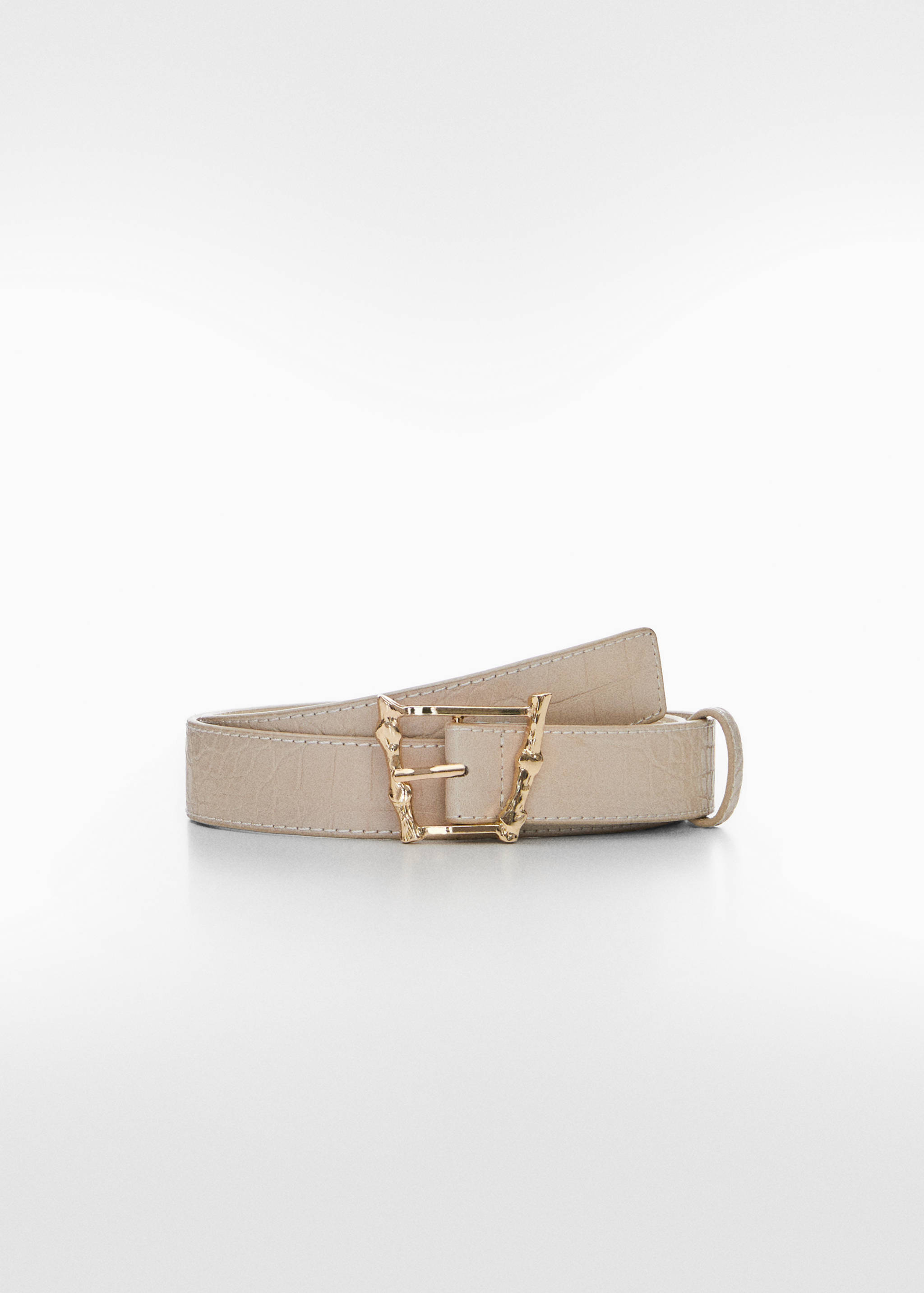 Embossed buckle croc-effect belt - Article without model
