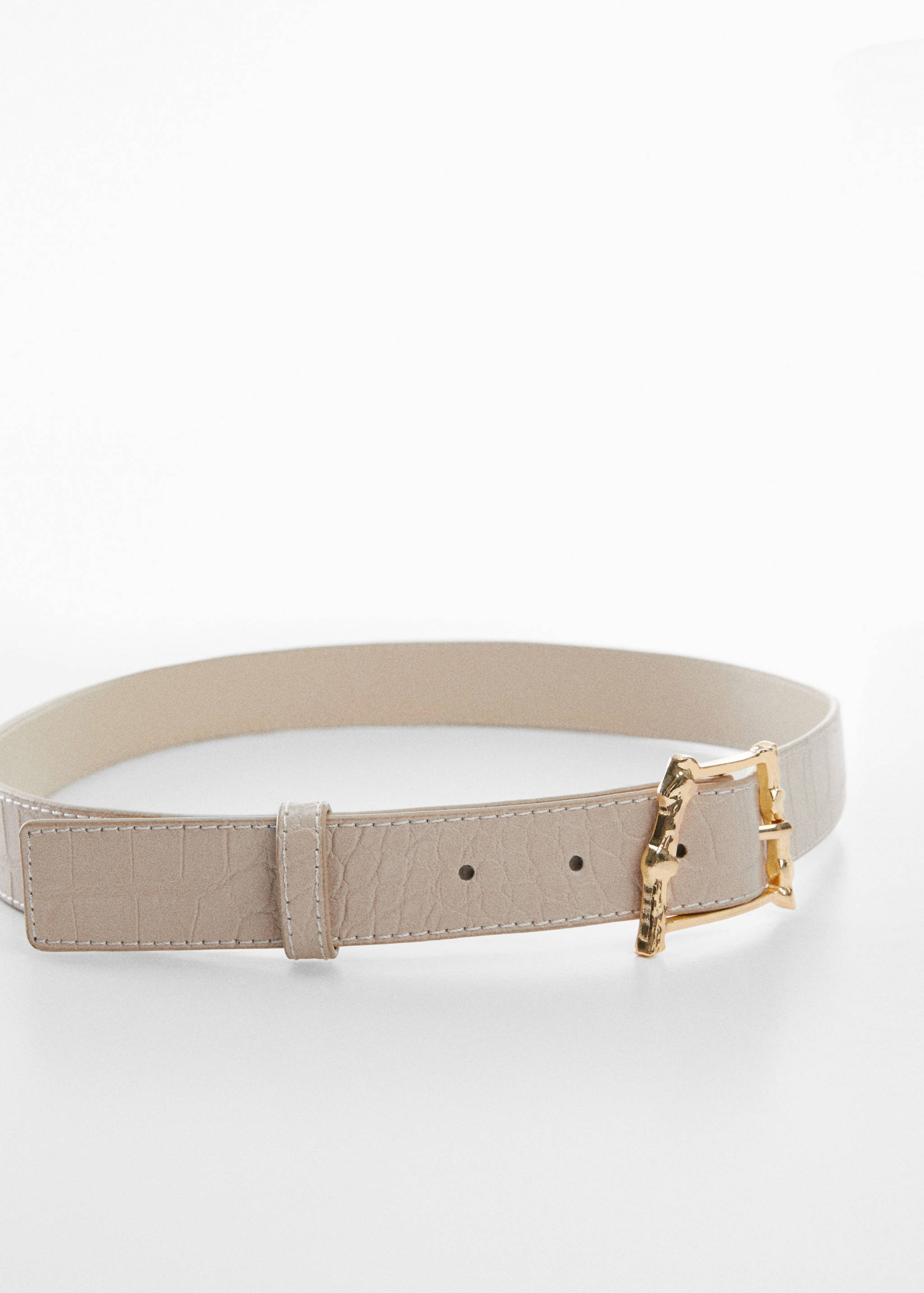 Embossed buckle croc-effect belt - Medium plane