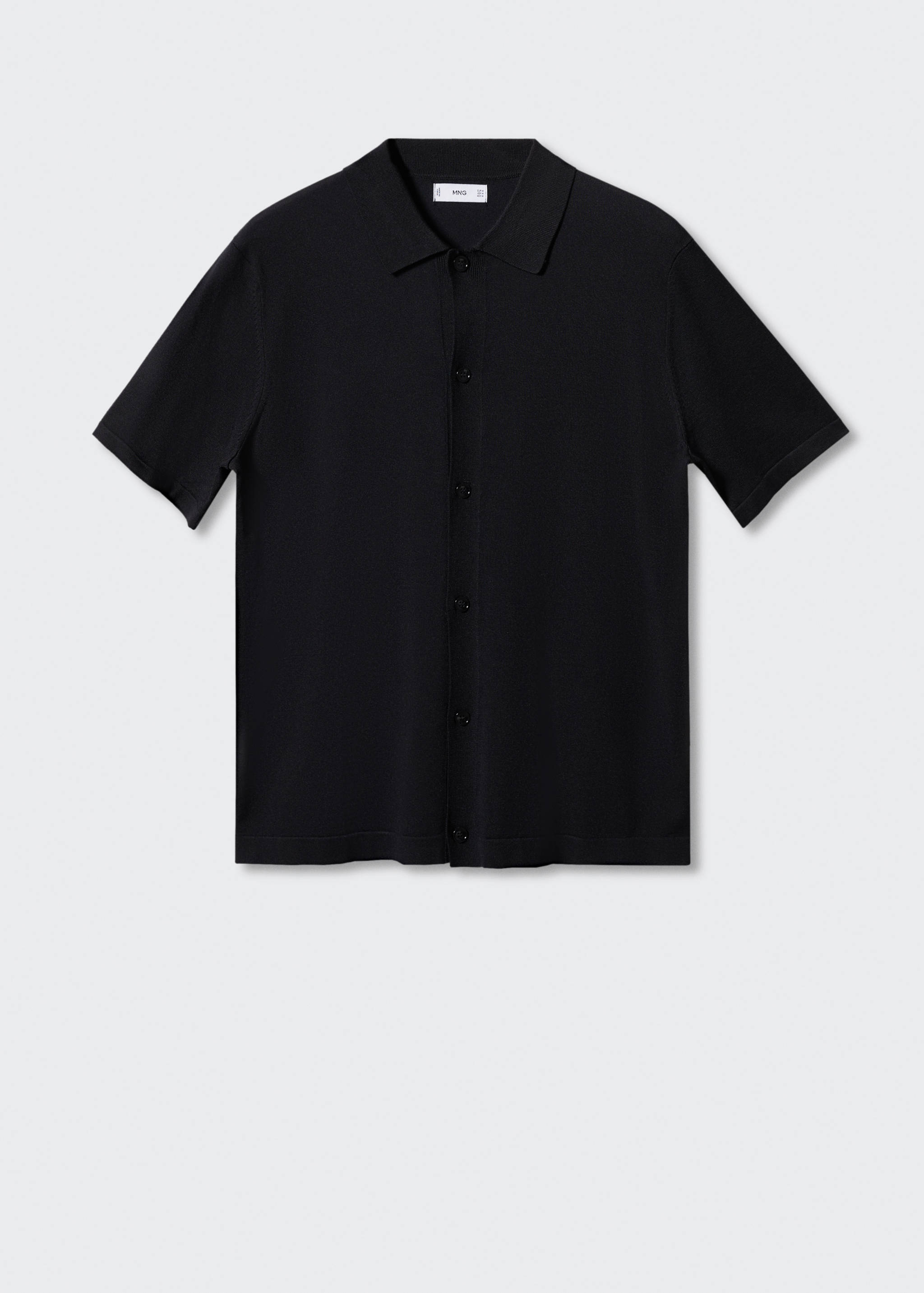 Polo boutonné maille microstructure - Article sans modèle