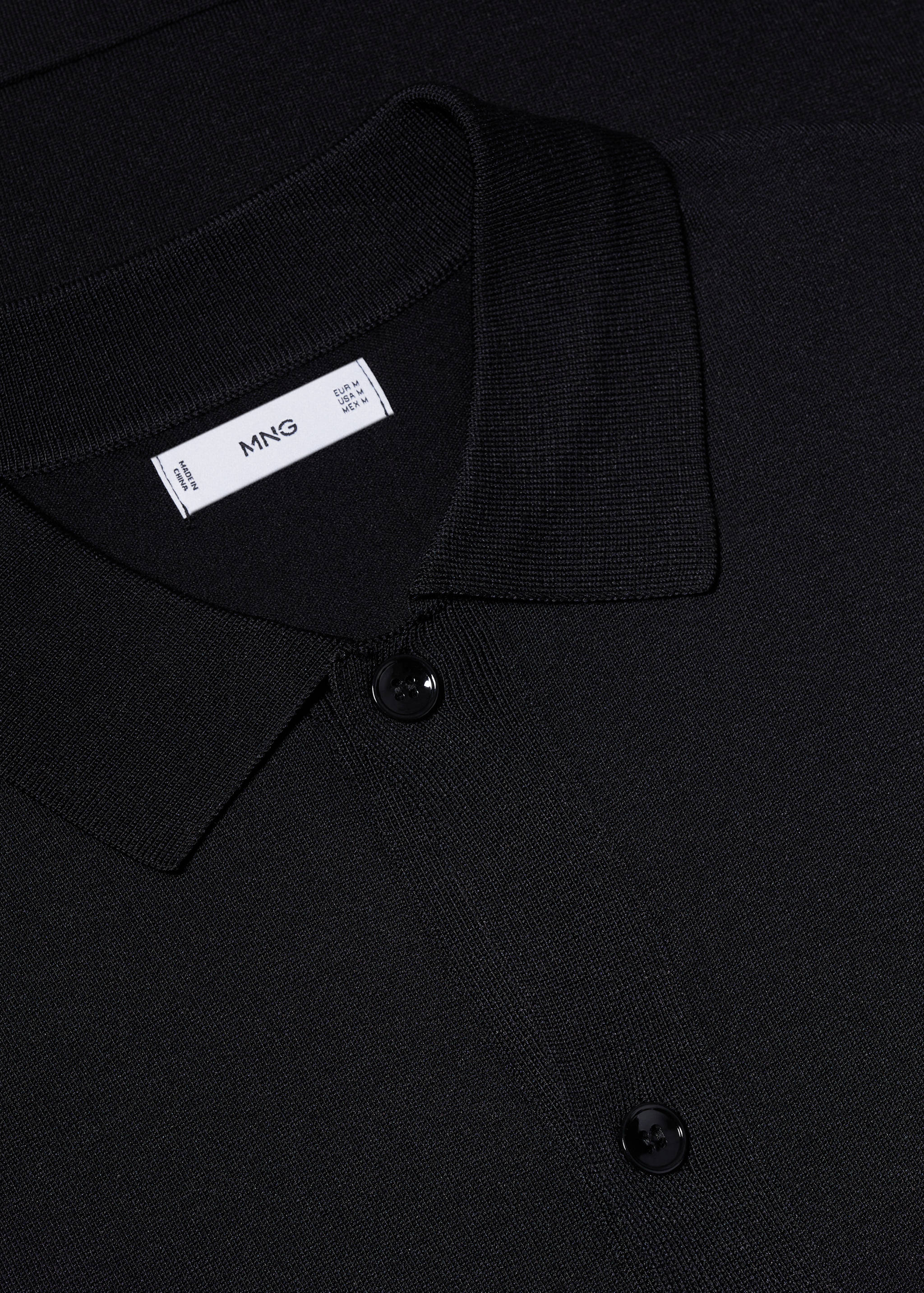 Polo boutonné maille microstructure - Détail de l'article 8